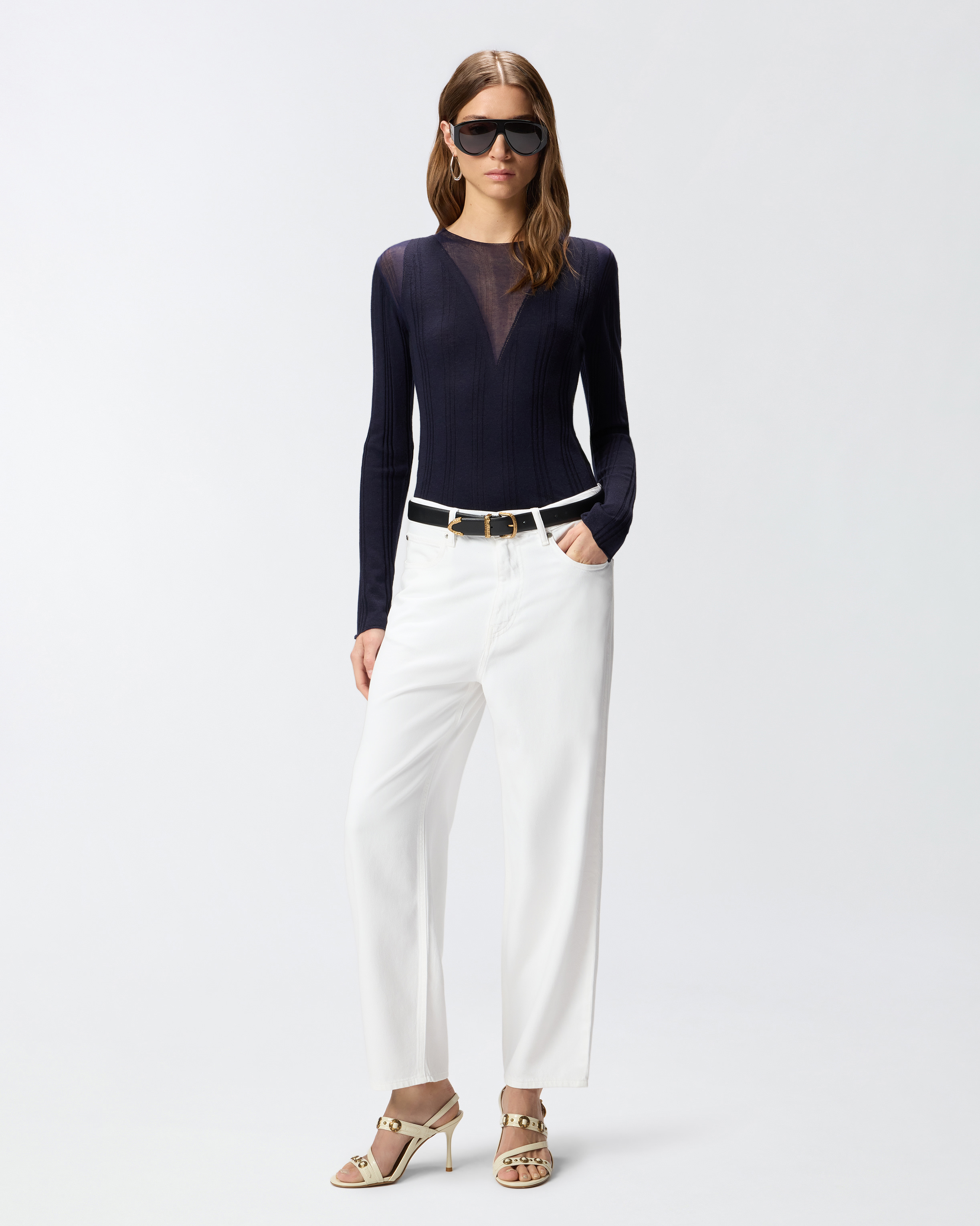 Balloon jeans PINKO White