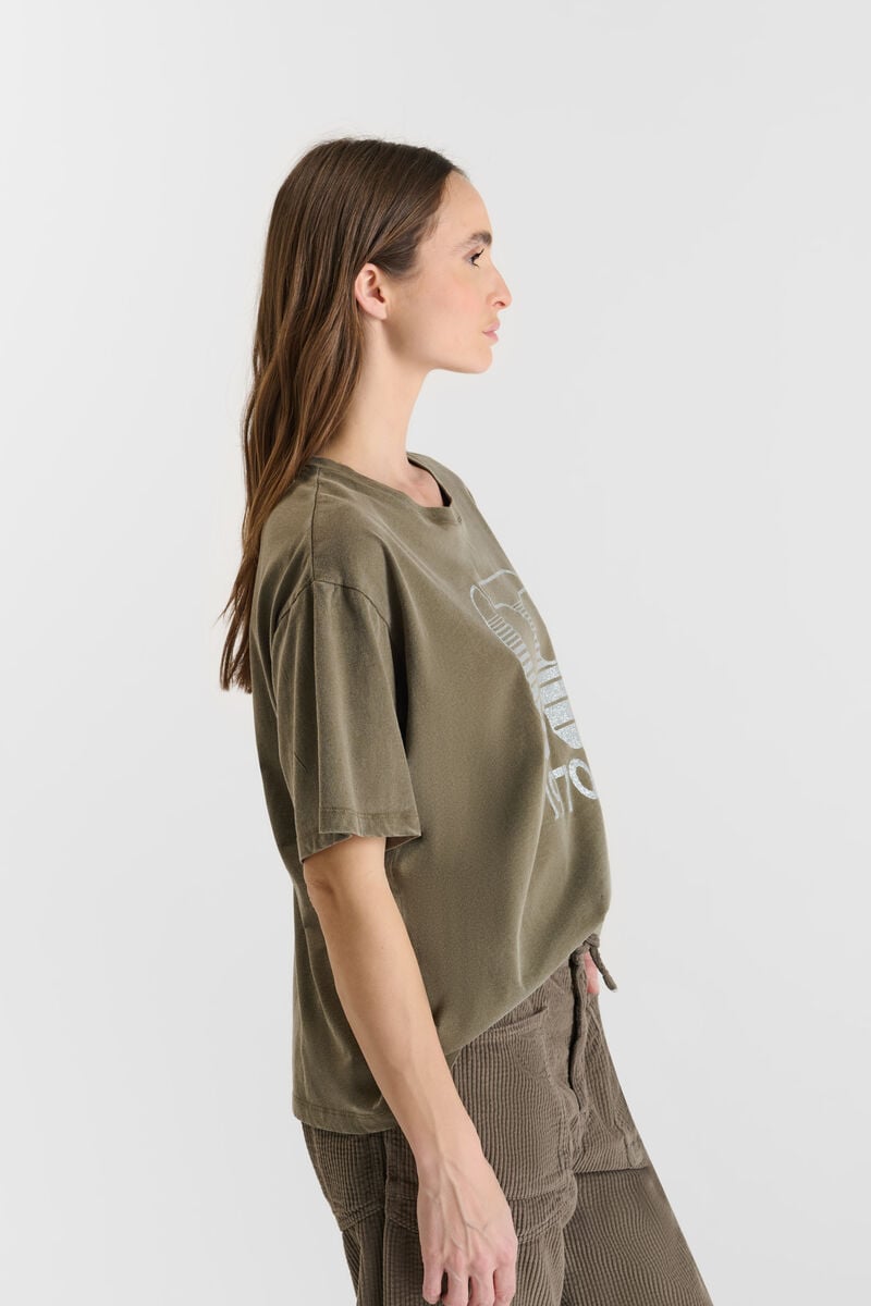 Tommy Badge T-shirt LE TEMPS DES CERISES Khaki