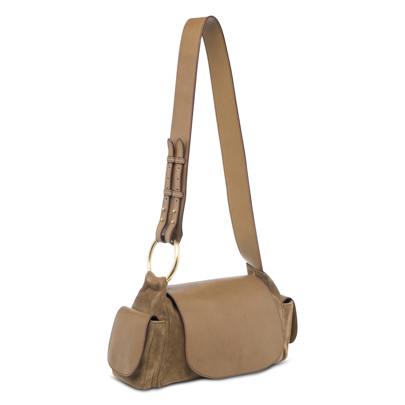 Leren clutch CLARIS VIROT Beige