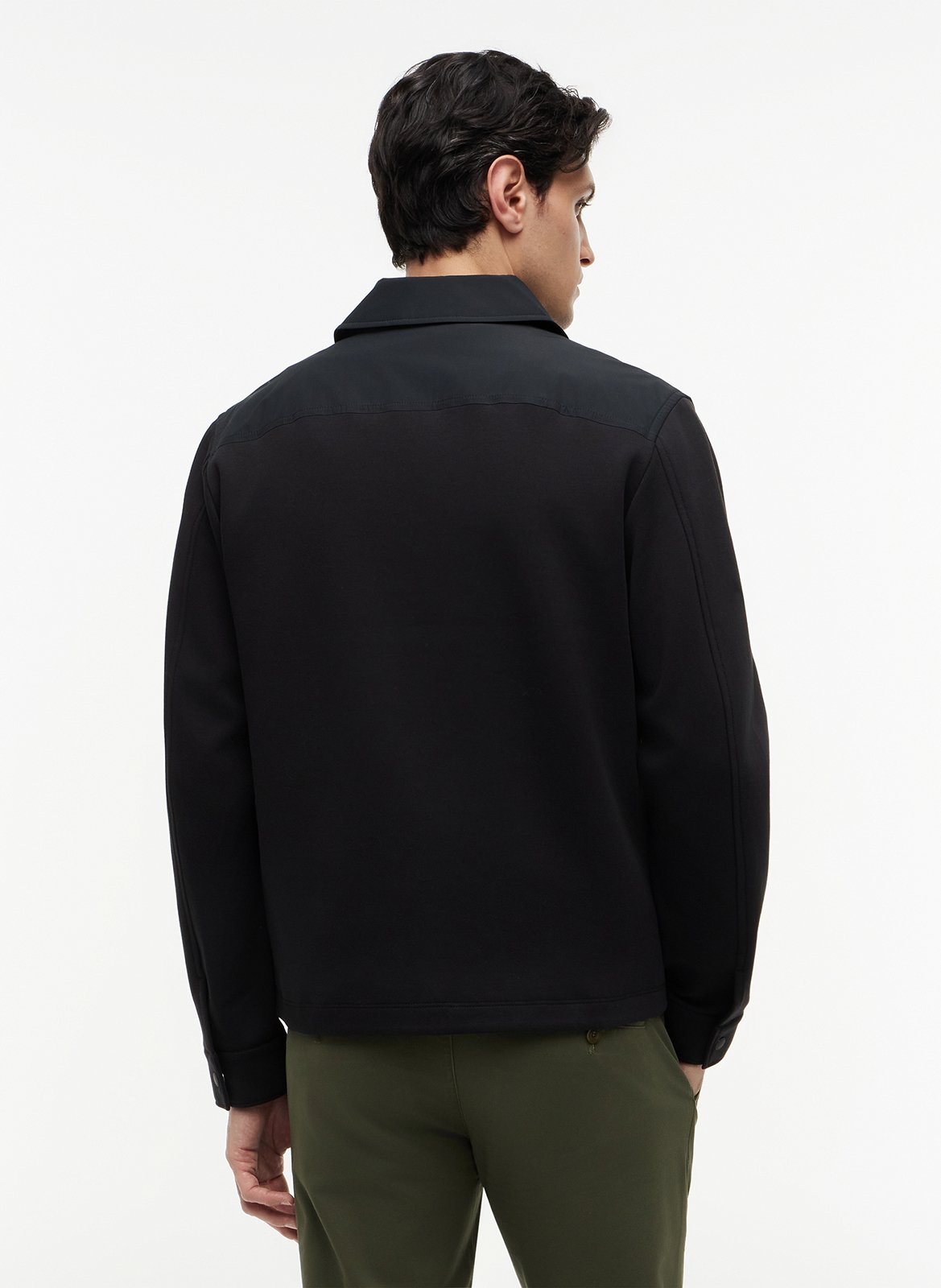 Gerade geschnittene Jacke aus Baumwoll-Mix TOMMY HILFIGER Schwarz