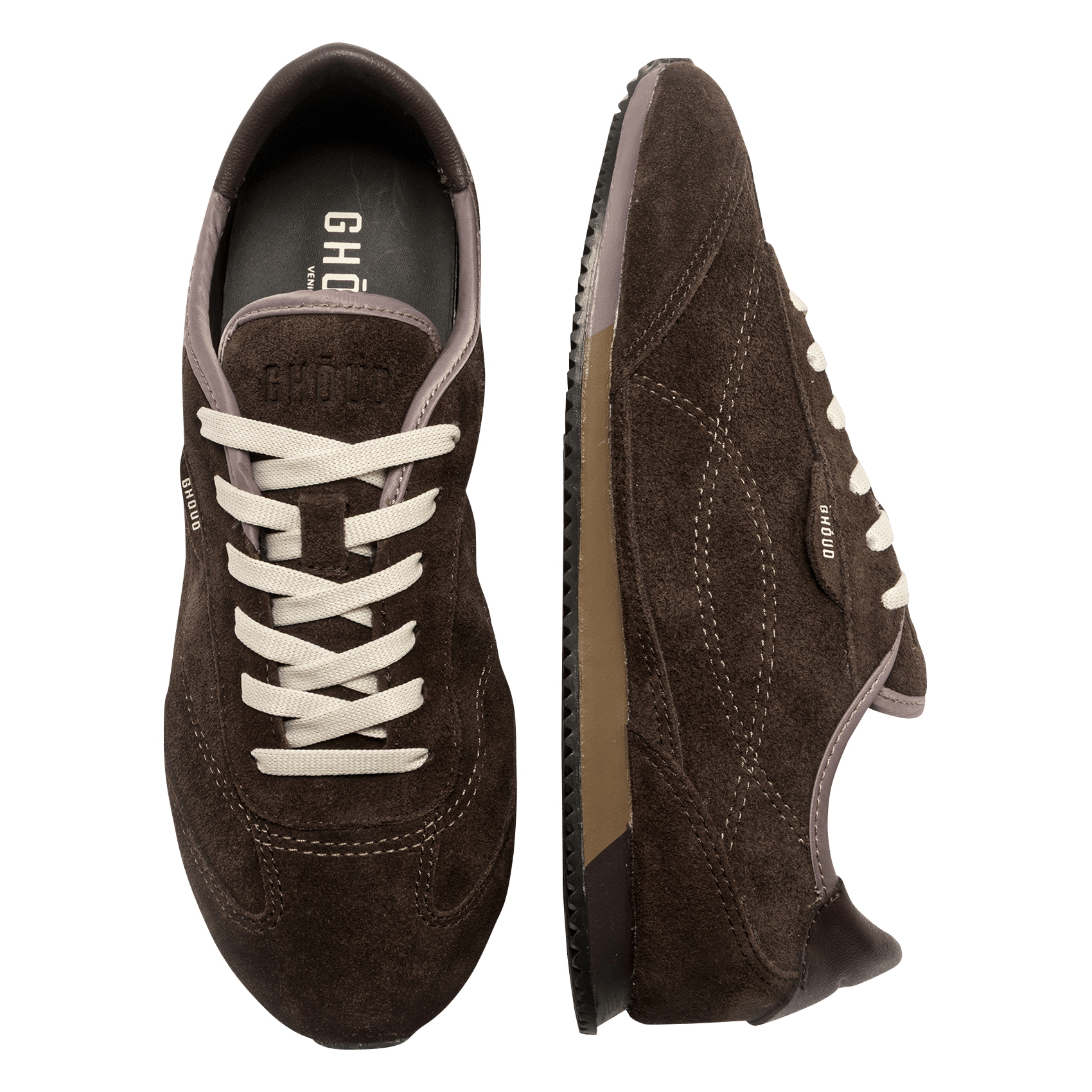 Baskets basses en cuir GHOUD VENICE Marron