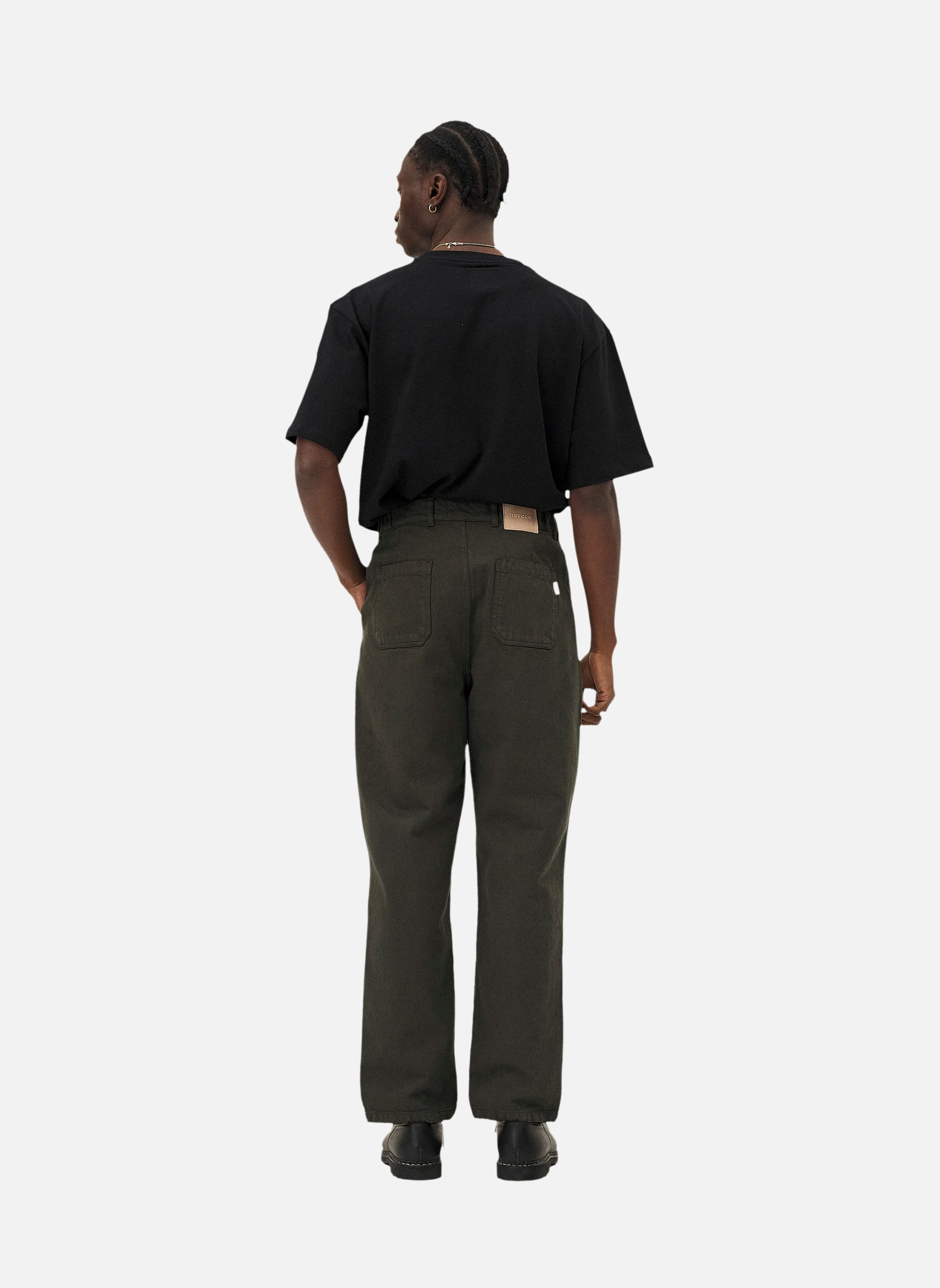Wide leg jeans khaki Noyoco Green