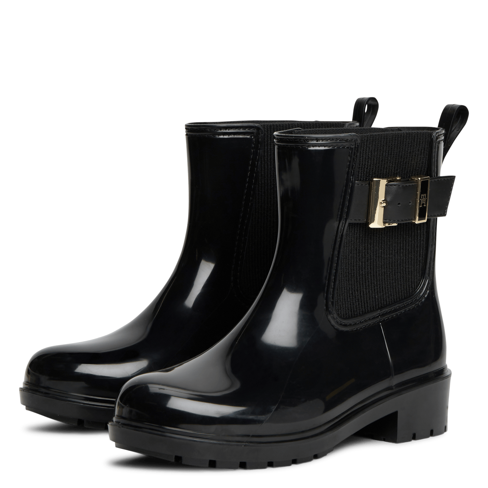 Patent leather boots TOMMY HILFIGER Black