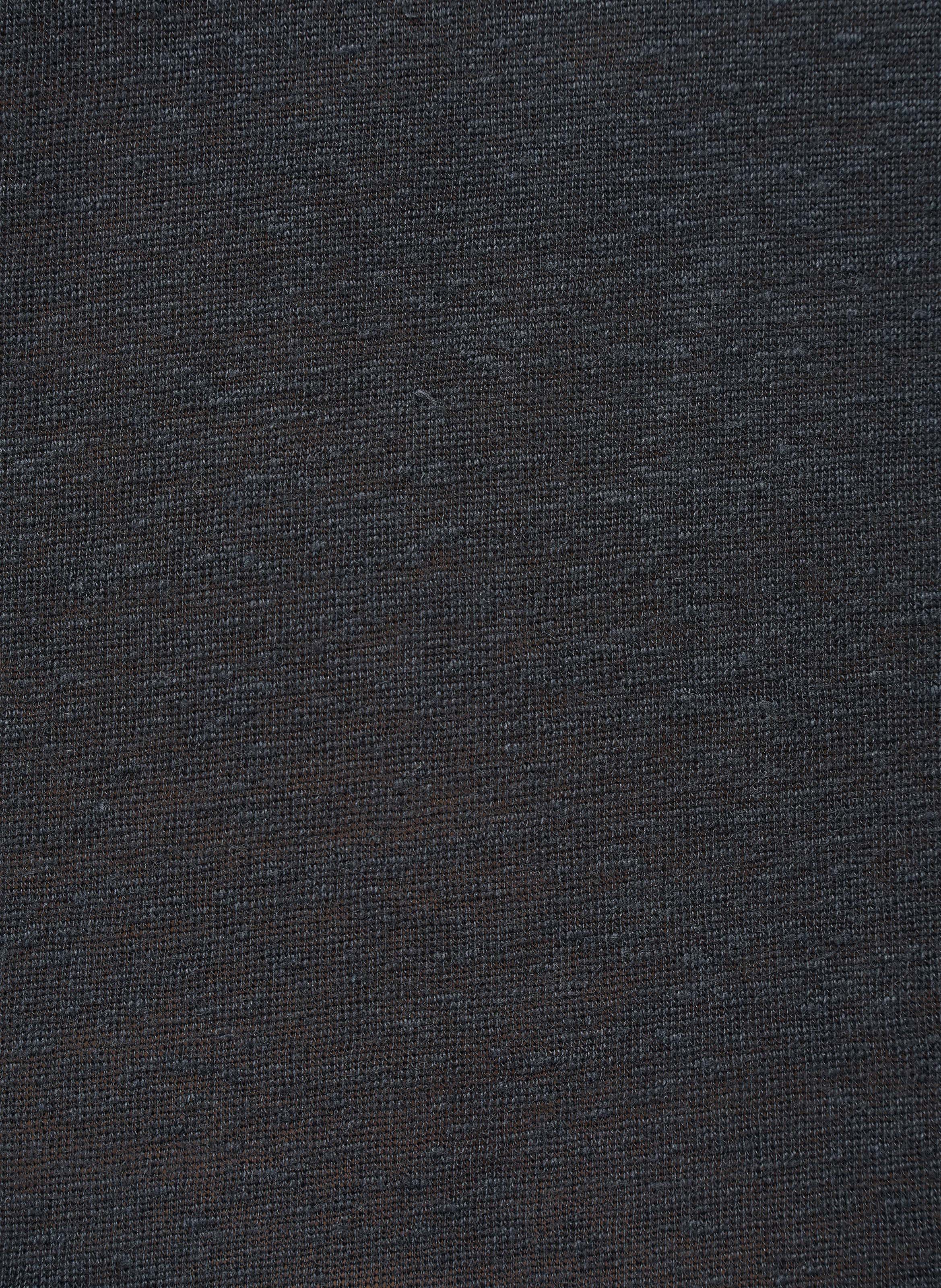 Fine linen V-neck sweater | Black HUMILITY Women
