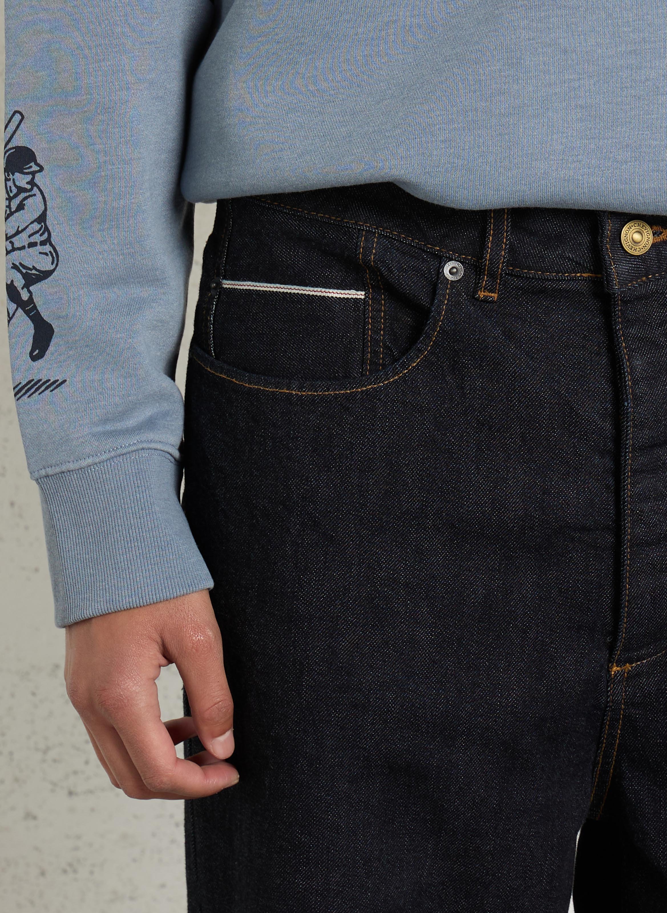 Gerade geschnittene Jeans mit Umschlag CHEVIGNON Blau