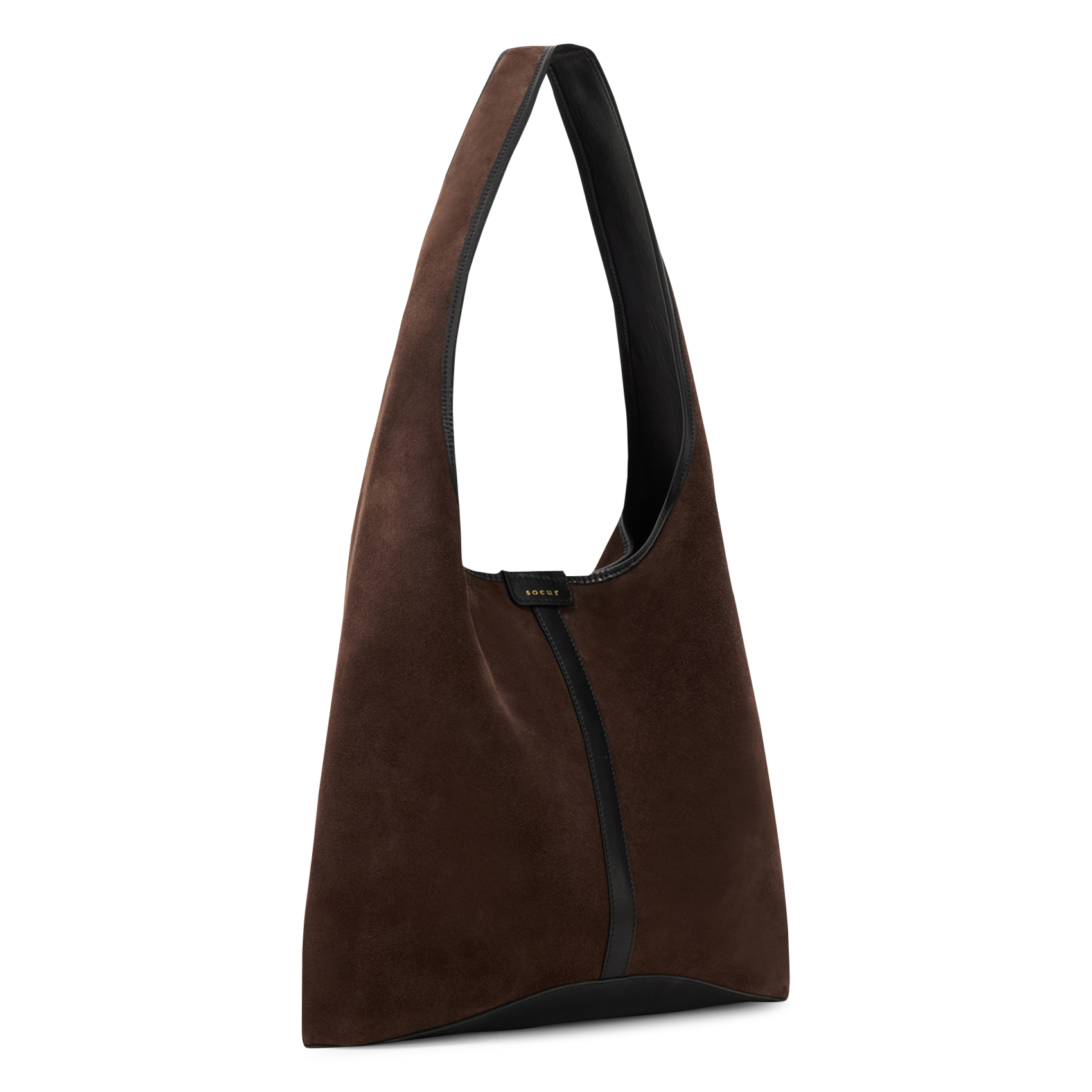 Weiche Shopper-Tasche aus Veloursleder SOEUR Braun