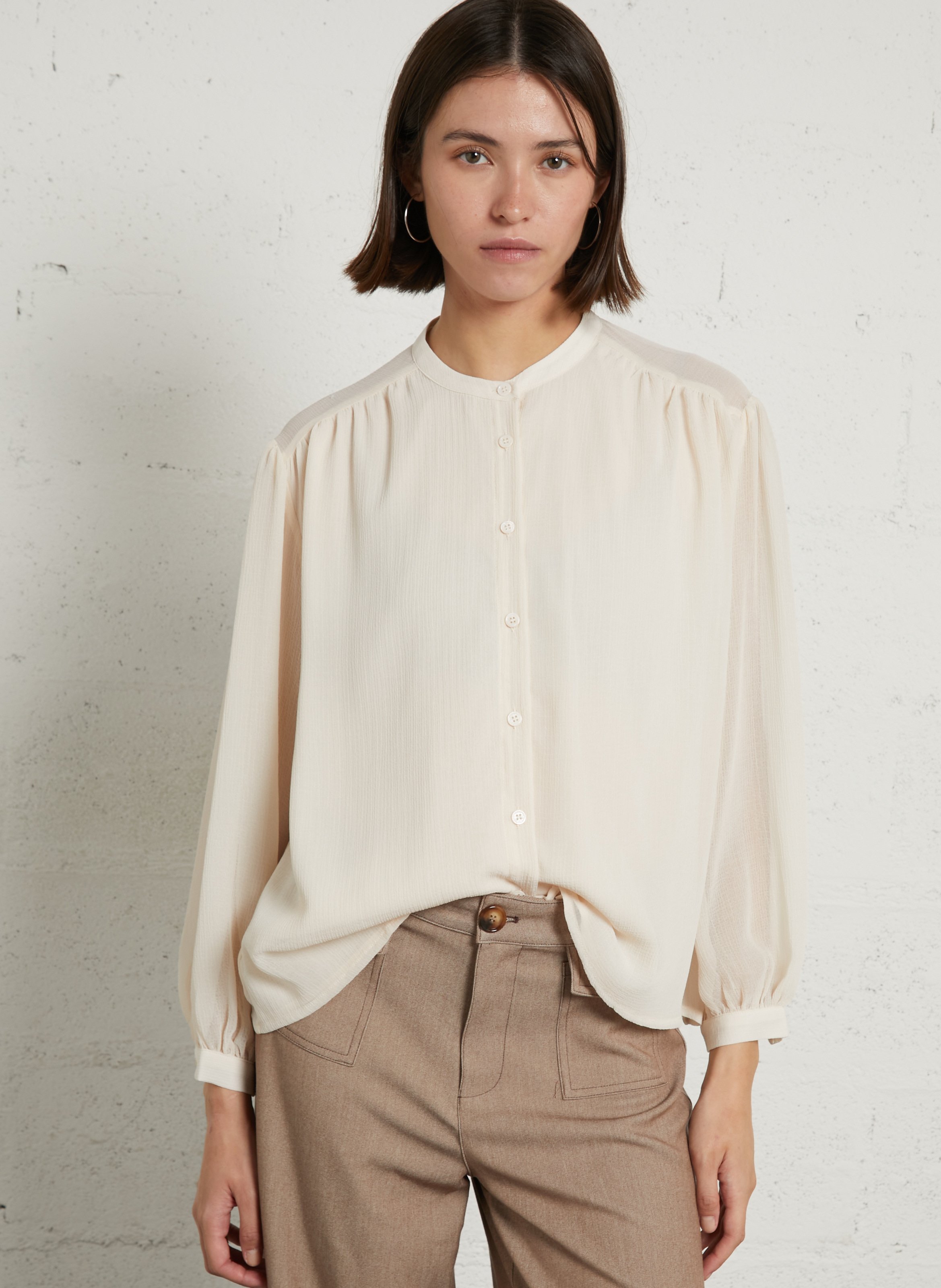 Loose-fit shirt with mandarin collar LA PETITE ETOILE
