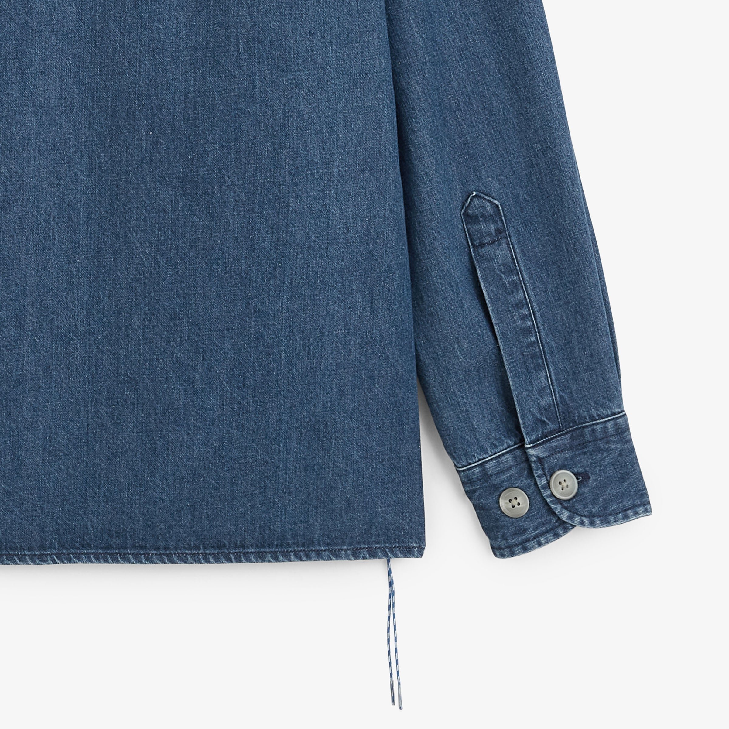 Blue zip-up denim overshirt SERGE BLANCO Blue