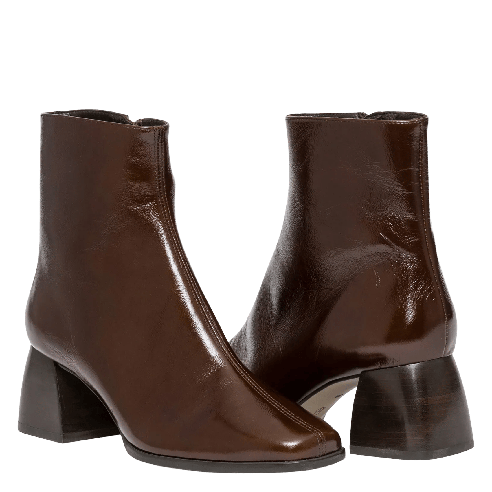 Lakleren enkellaarzen | Bruin BOCAGE Dames