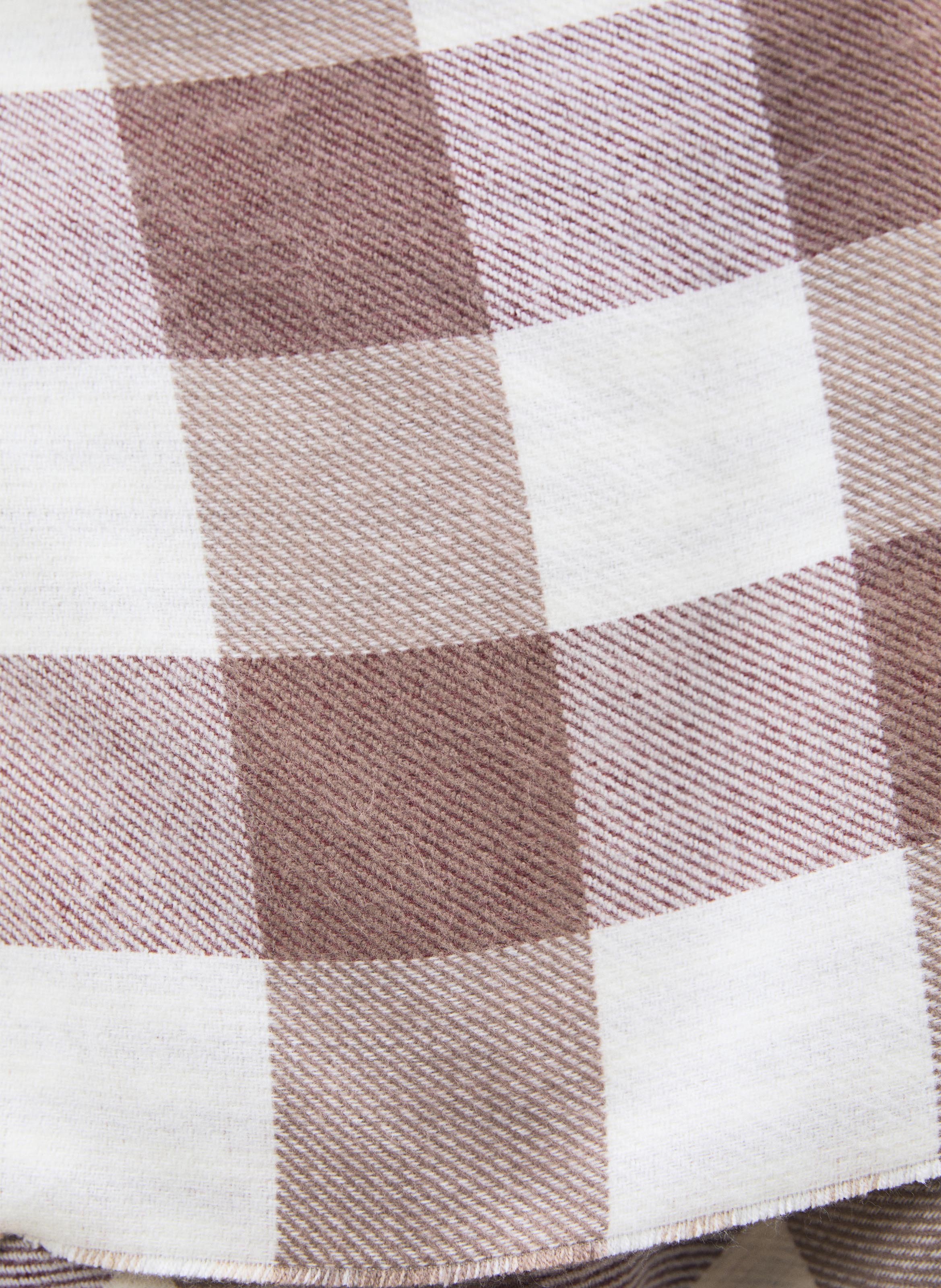 Strickponcho mit Muster HUMILITY Weiss