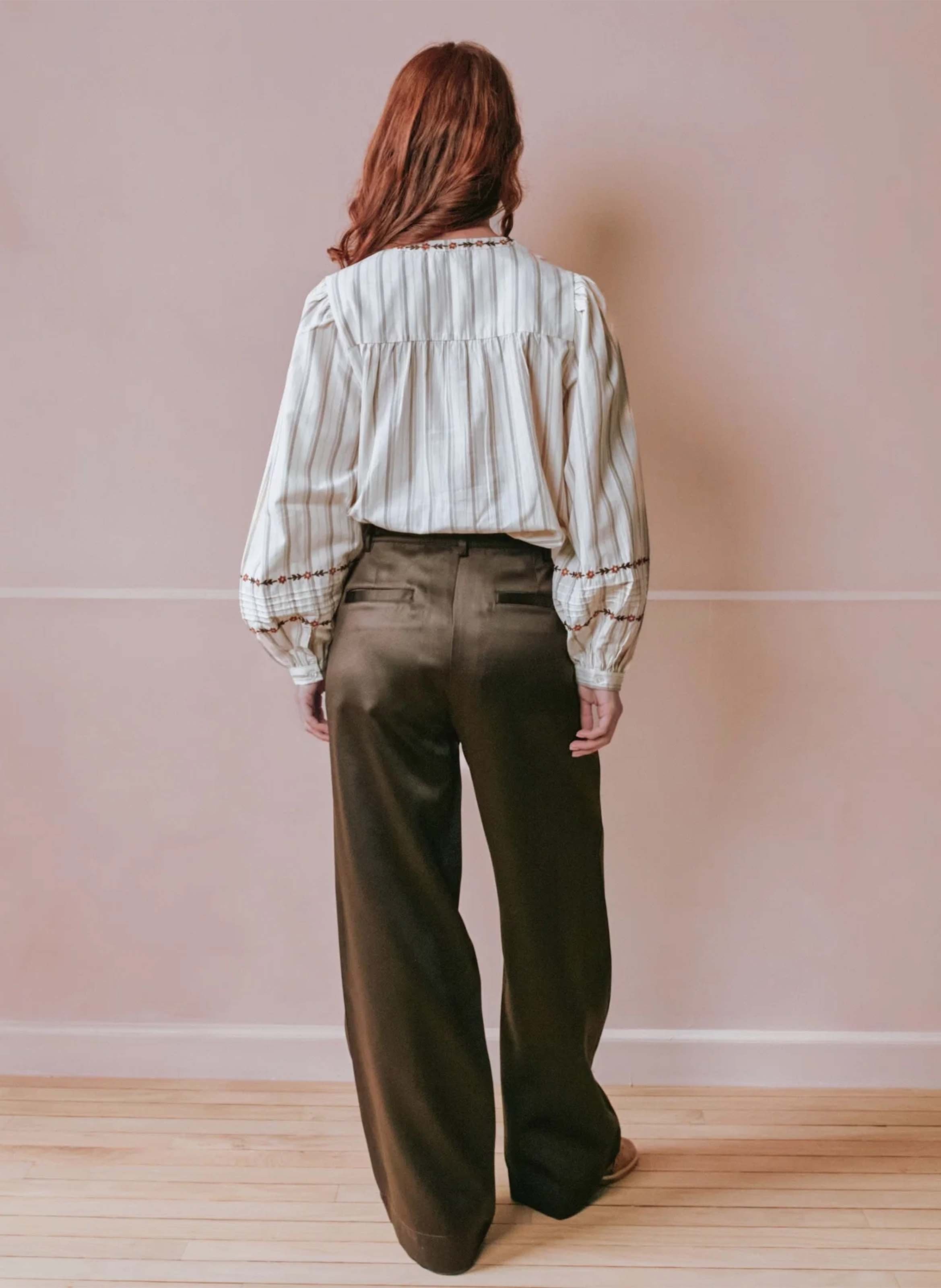 Pantalon large  EMILE ET IDA Marron