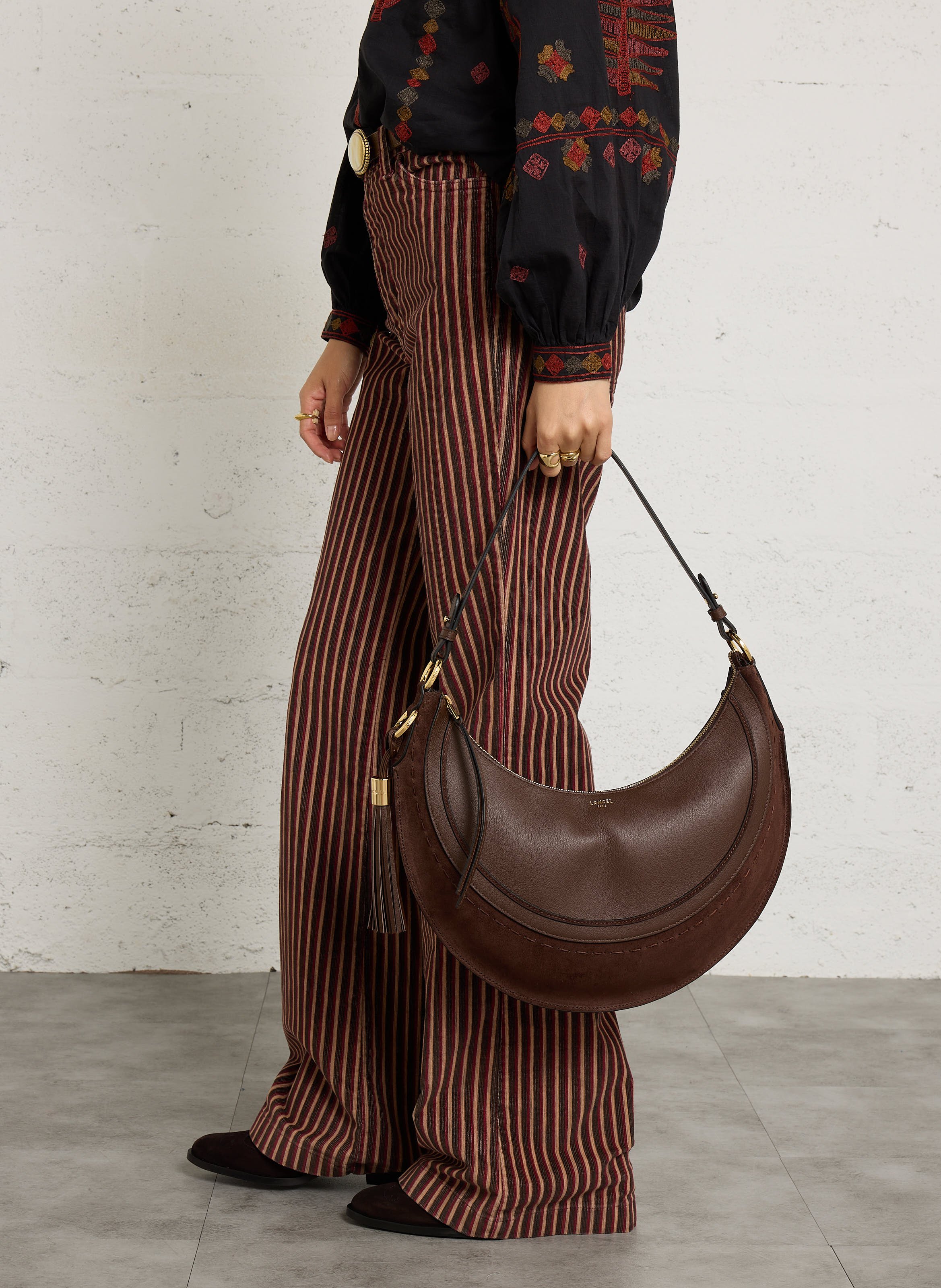 Max Petit Modèle - Hobo-Bag aus Leder mit Reißverschluss LANCEL Braun