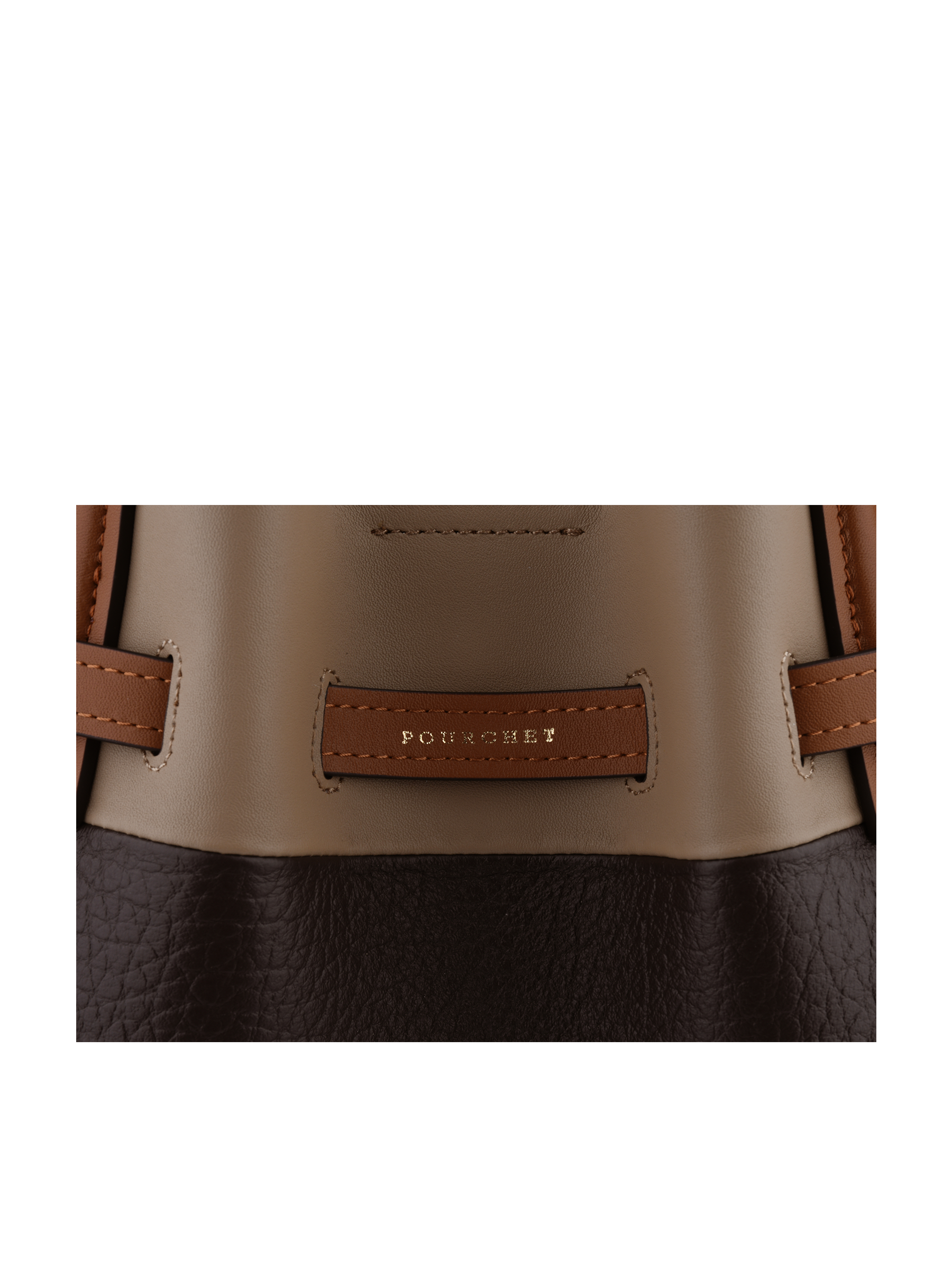 Calfskin leather handbag POURCHET Multicolored