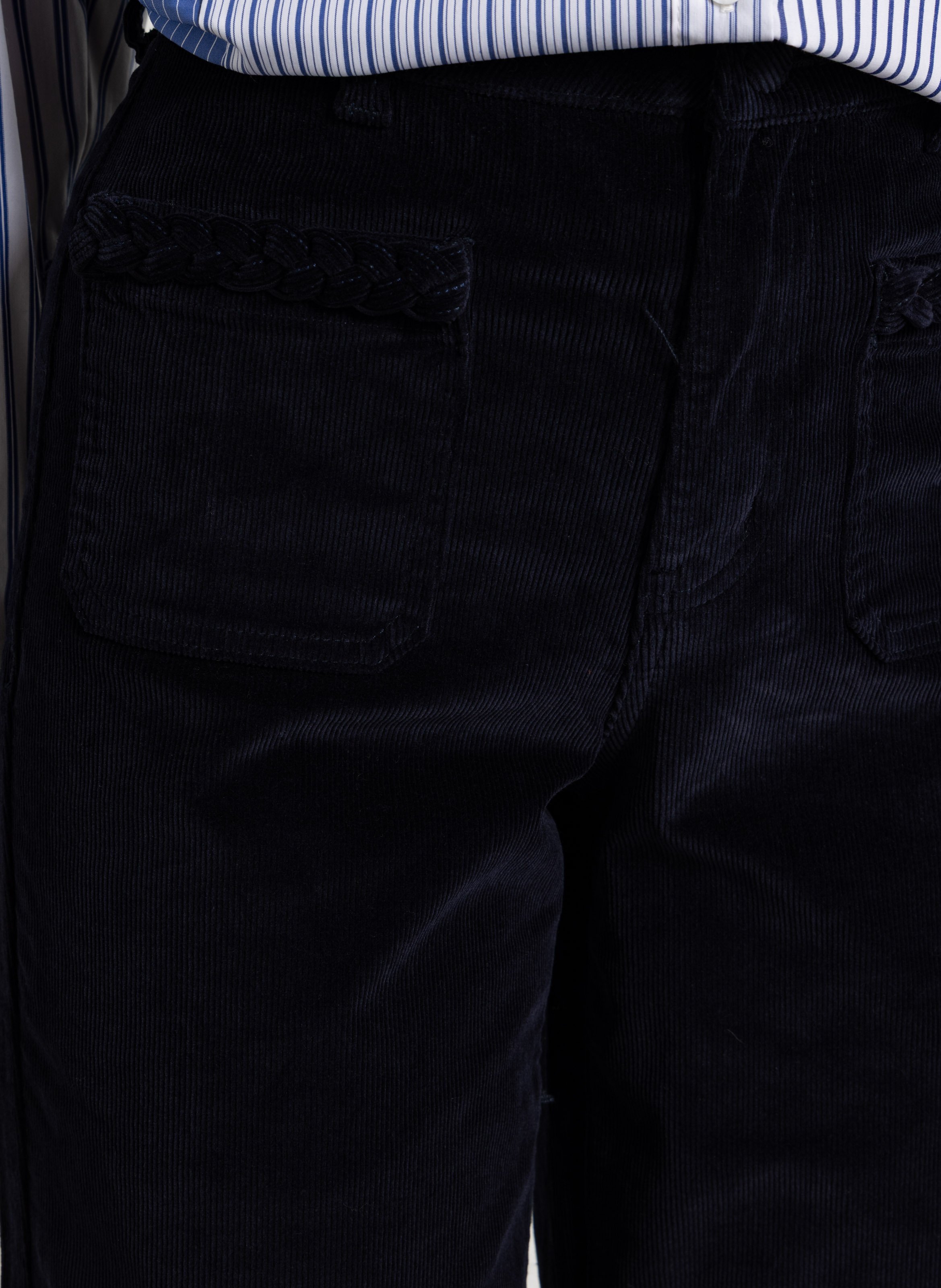 High-waisted straight leg jeans with embroidery LA PETITE ETOILE Blue