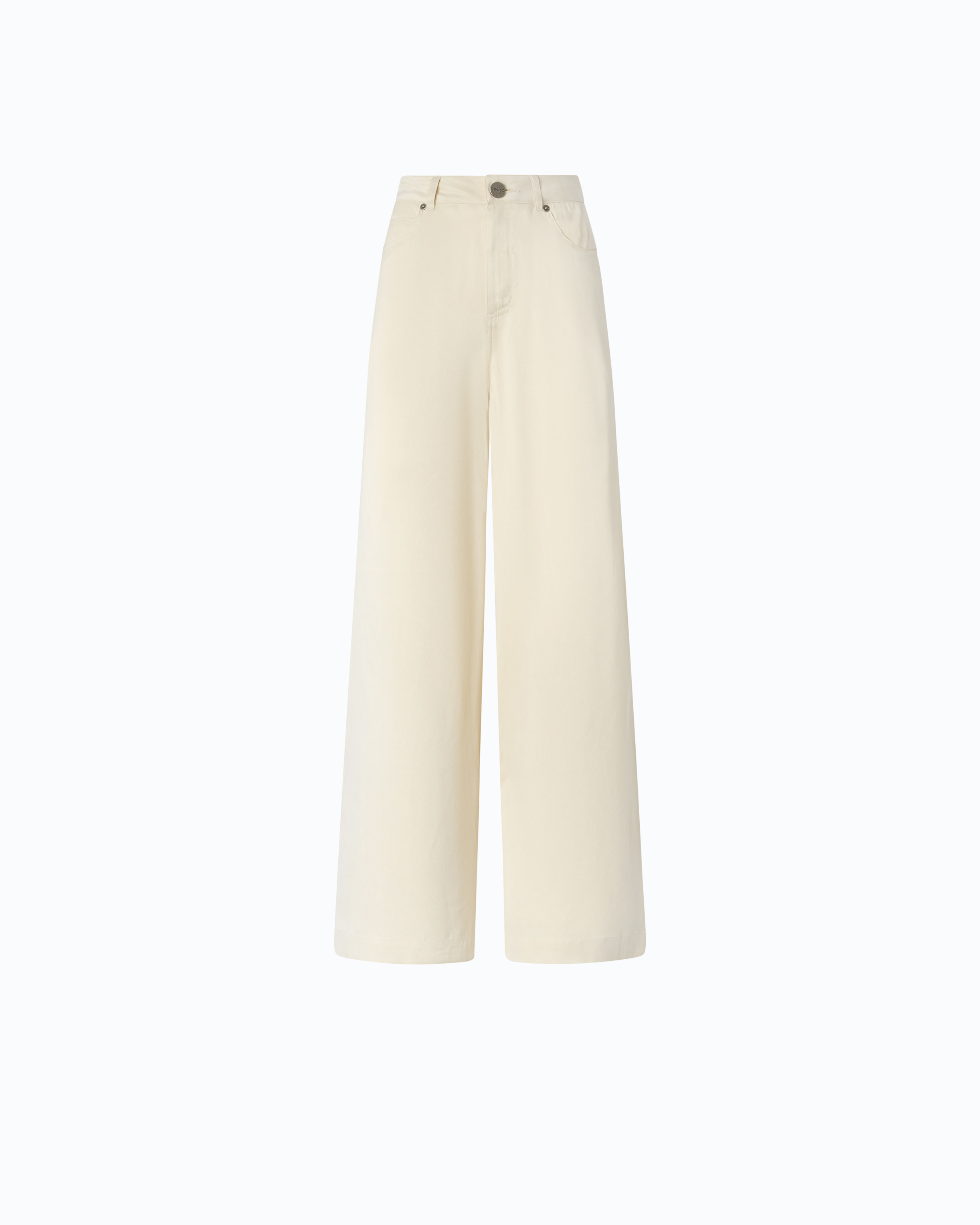 Peach-skin twill palazzo trousers | Beige PINKO Women