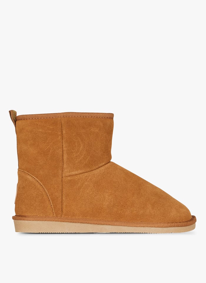 Fur lined Suede Ankle Boots Camel Les Tropeziennes Par M.belarbi