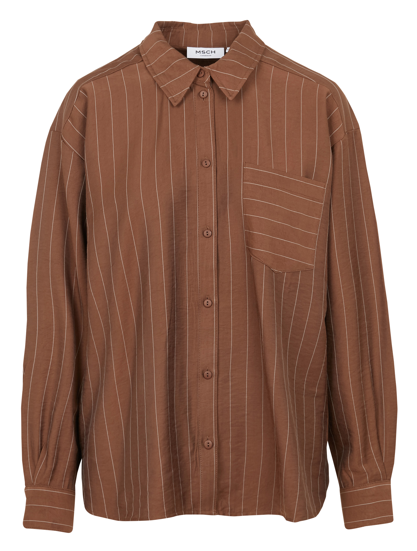 Chemise ample col classique imprimé rayé MOSS COPENHAGEN Multicolore