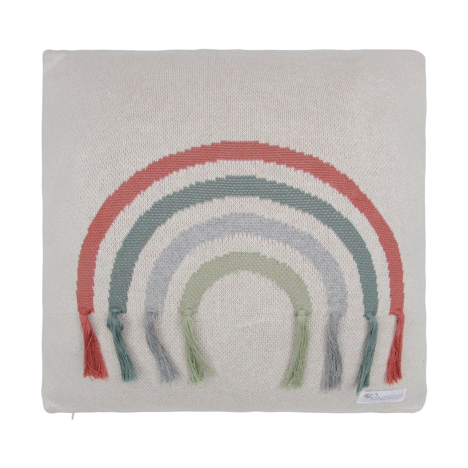 Rainbow cotton baby cushion cover KINDSGUT Grey