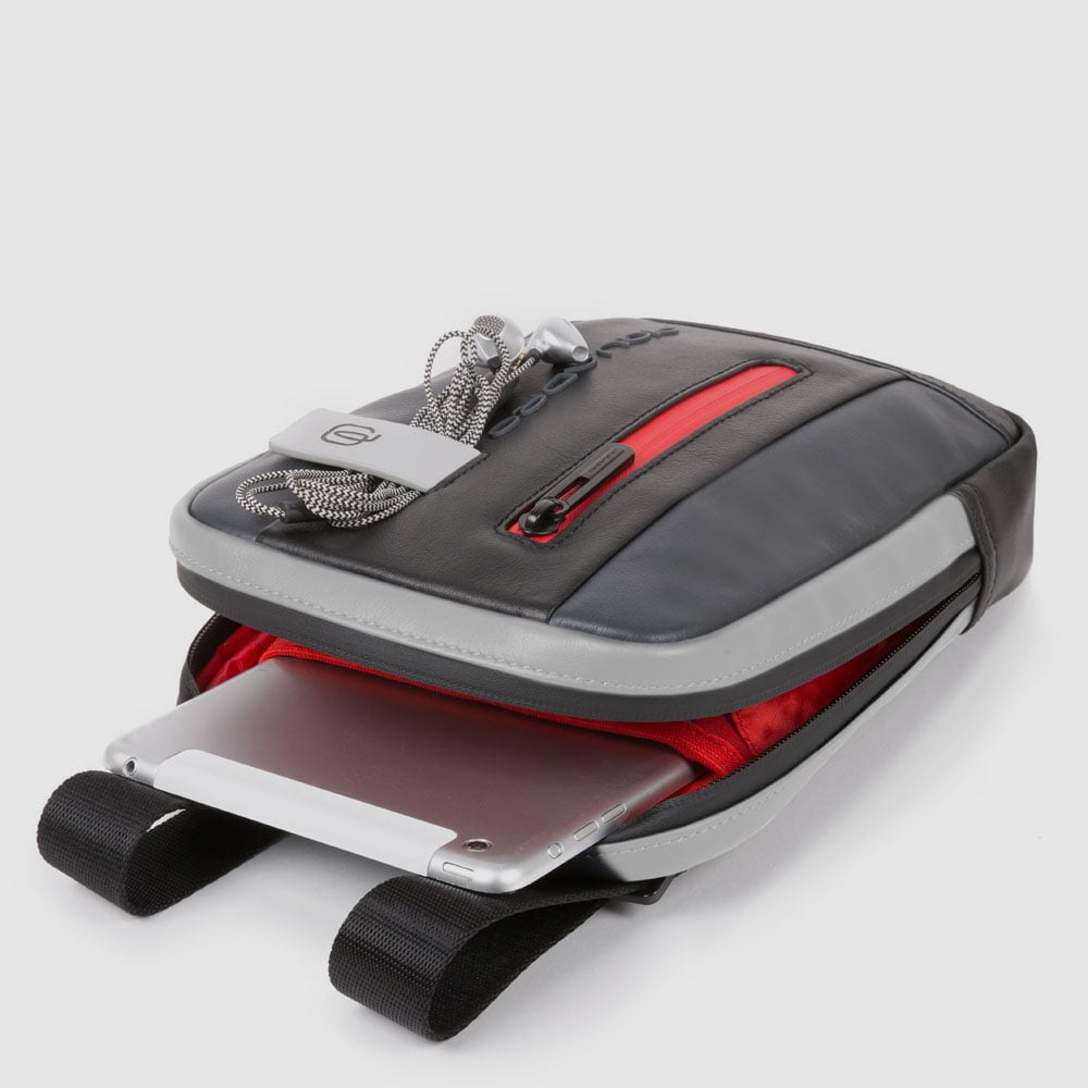 Dori leather shoulder bag PIQUADRO Grey