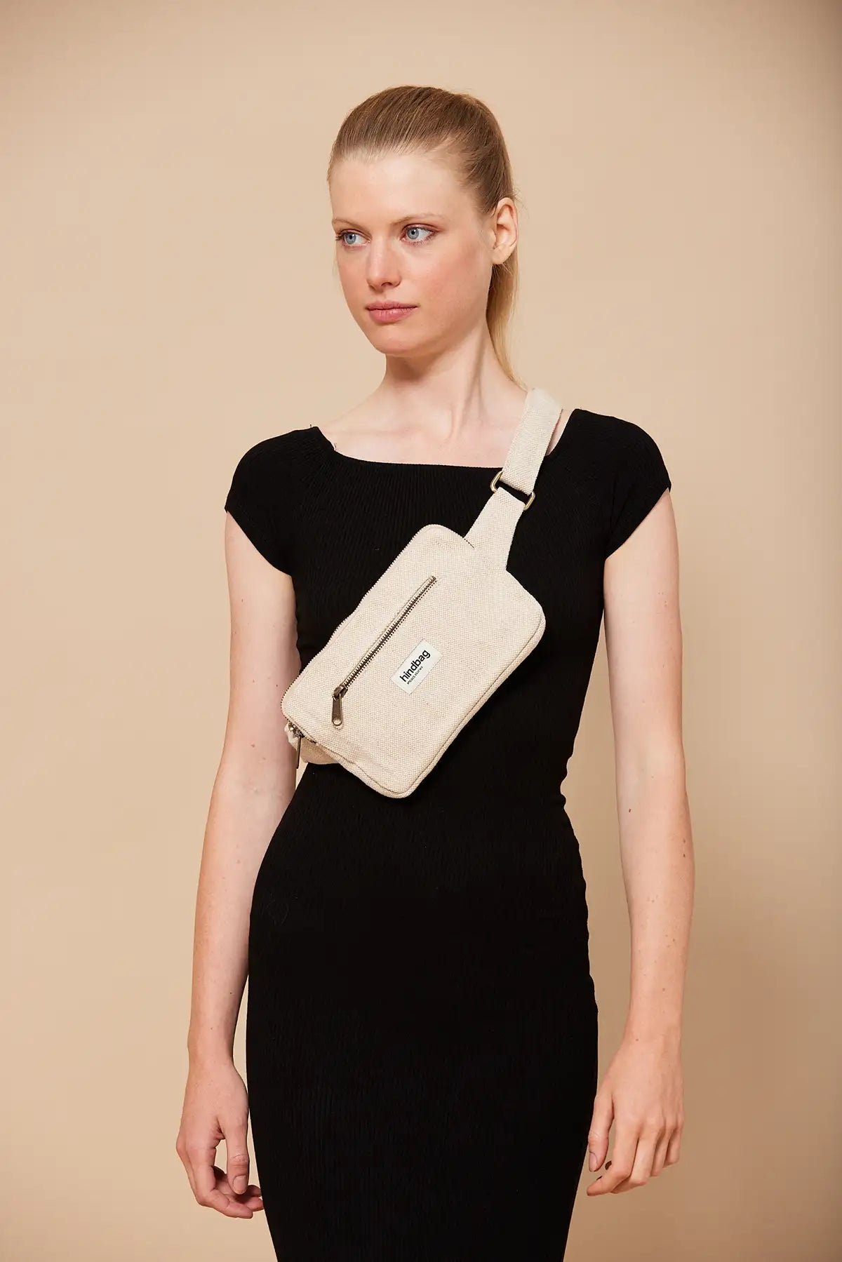 Cotton waist bag HINDBAG Beige