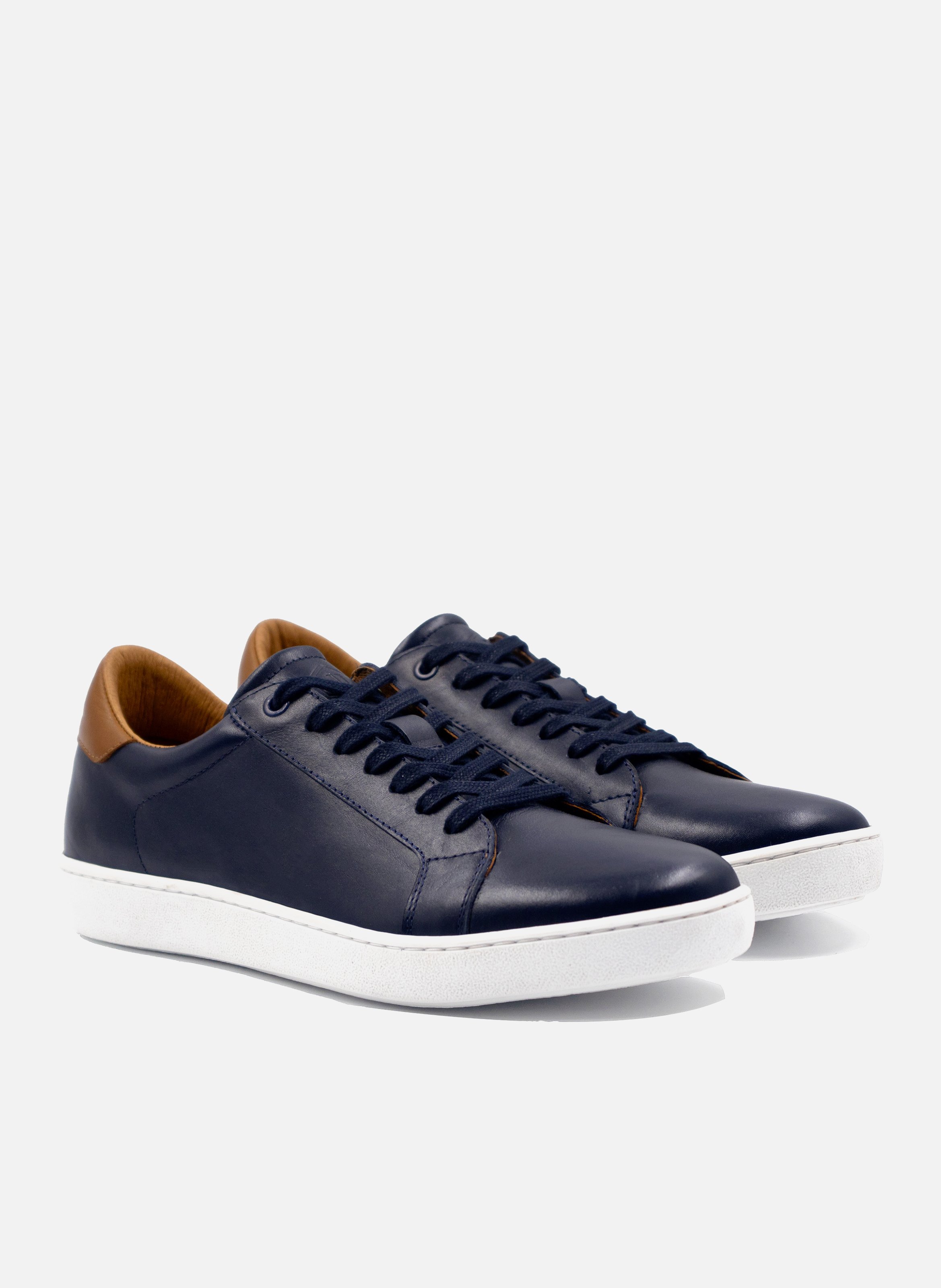Lace-up leather tennis shoes JULES & JENN Blue
