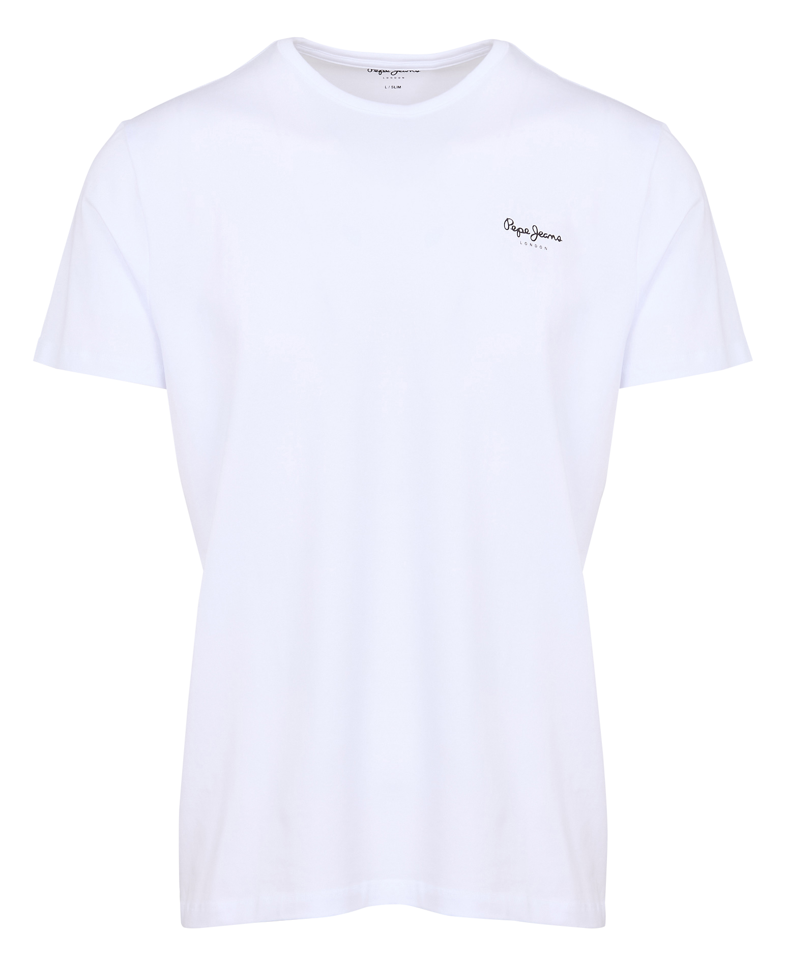 Tee-shirt droit en coton mélangé Blanc