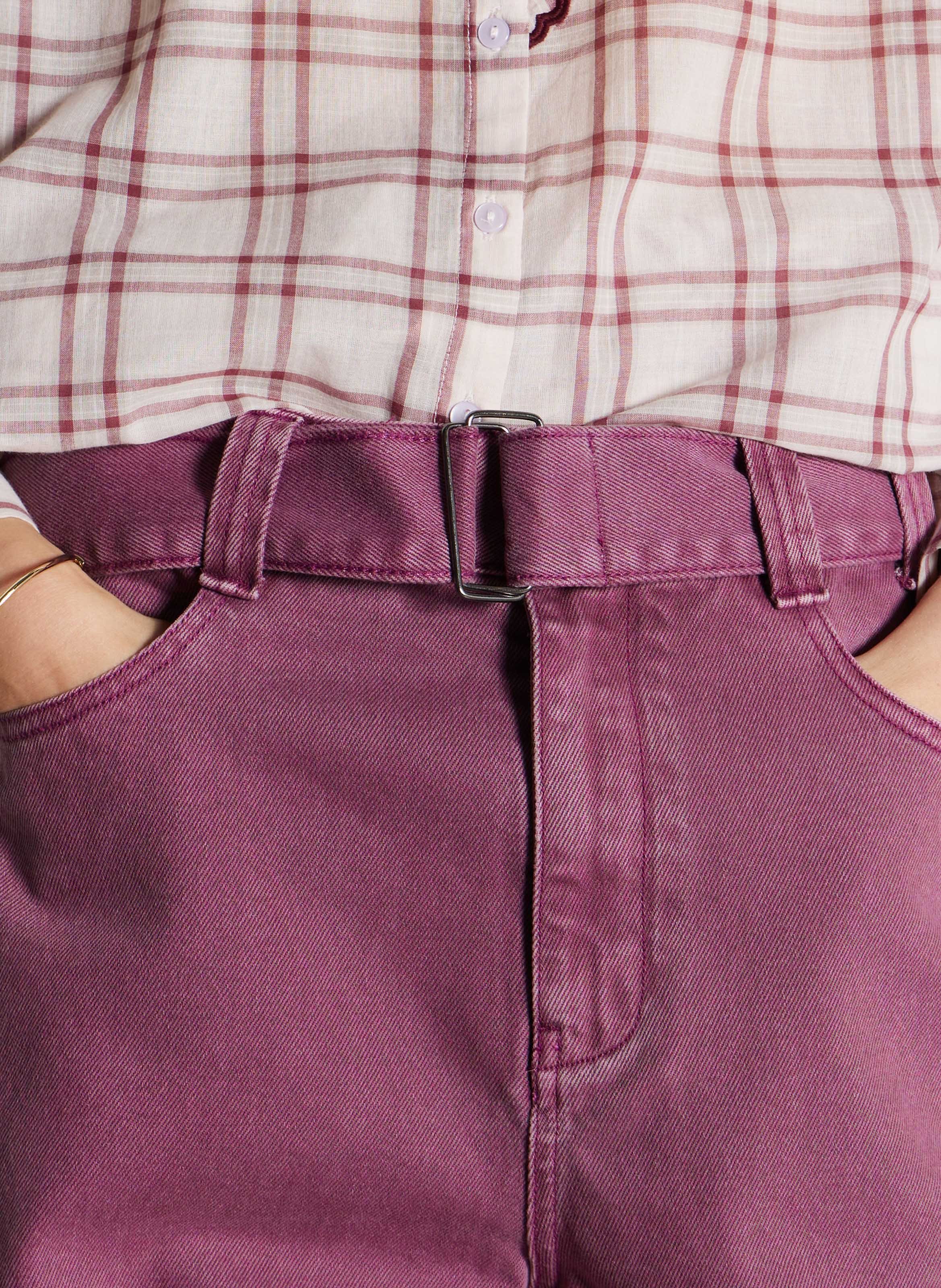 Jean large en coton SUNCOO Rose