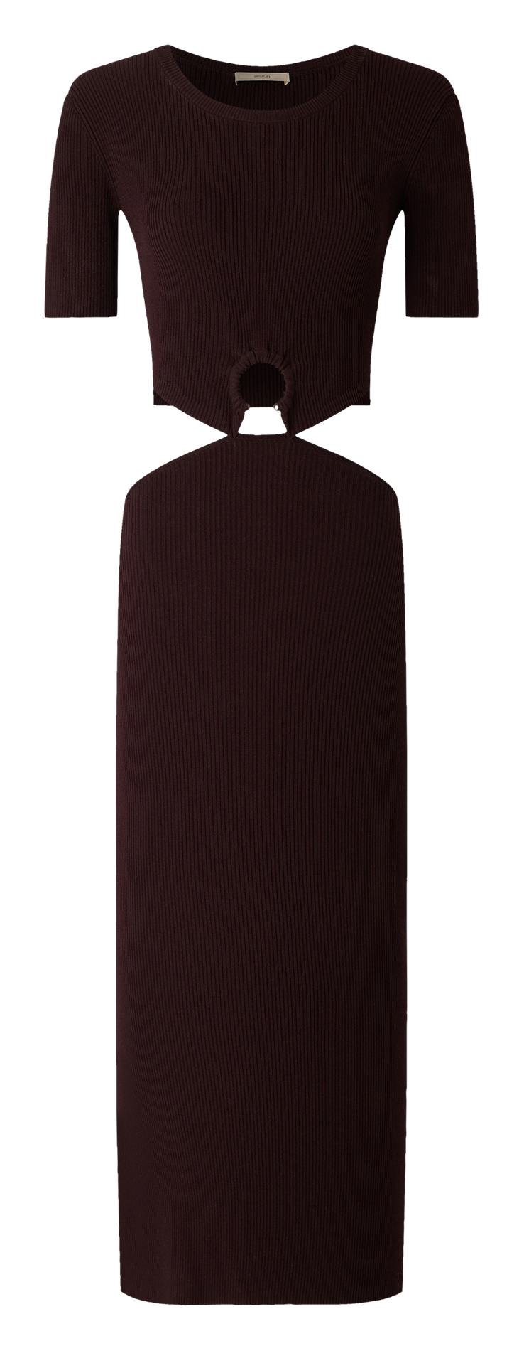 Robe longue col rond SESSUN Marron