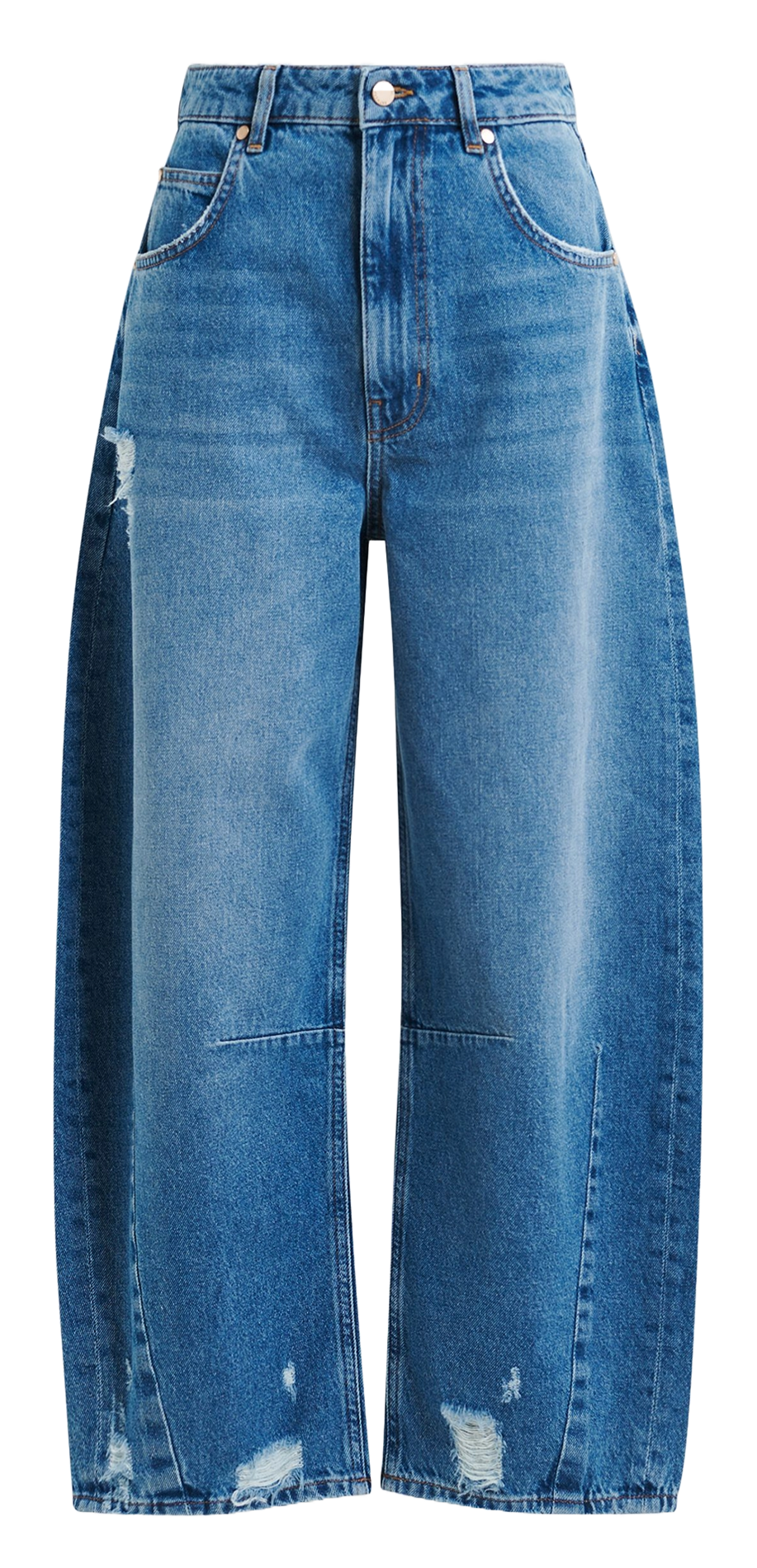 Jean ballon taille haute fantaisie ESSENTIEL ANTWERP Bleu