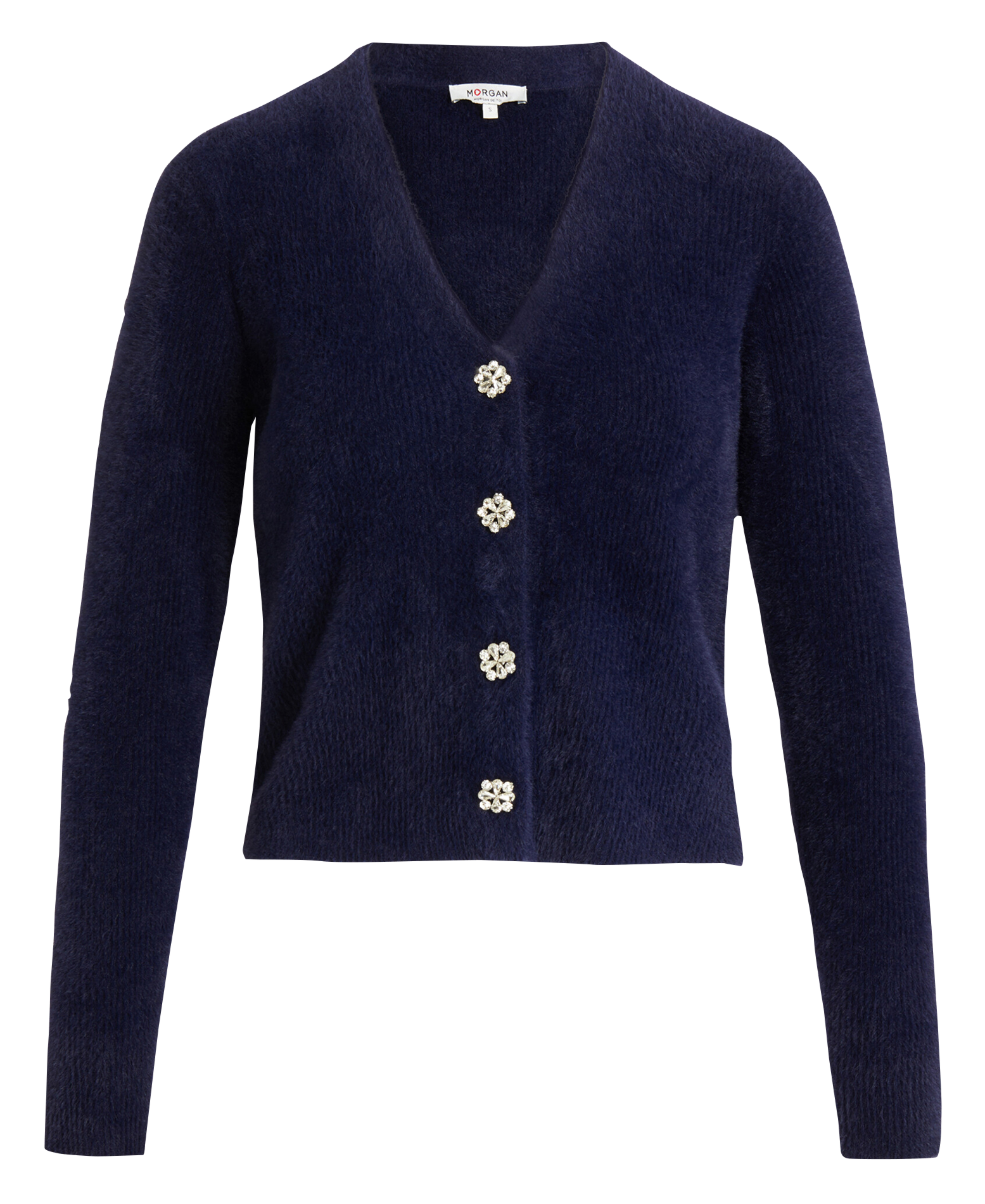 Gilet col V MORGAN Bleu