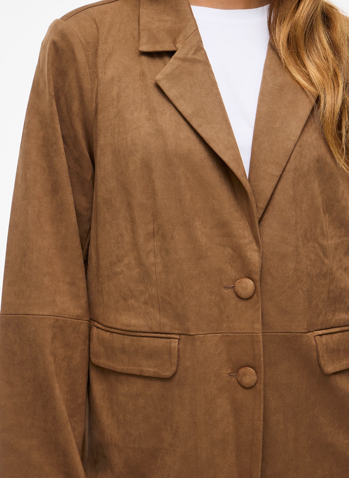 Veste col tailleur  VILA Marron