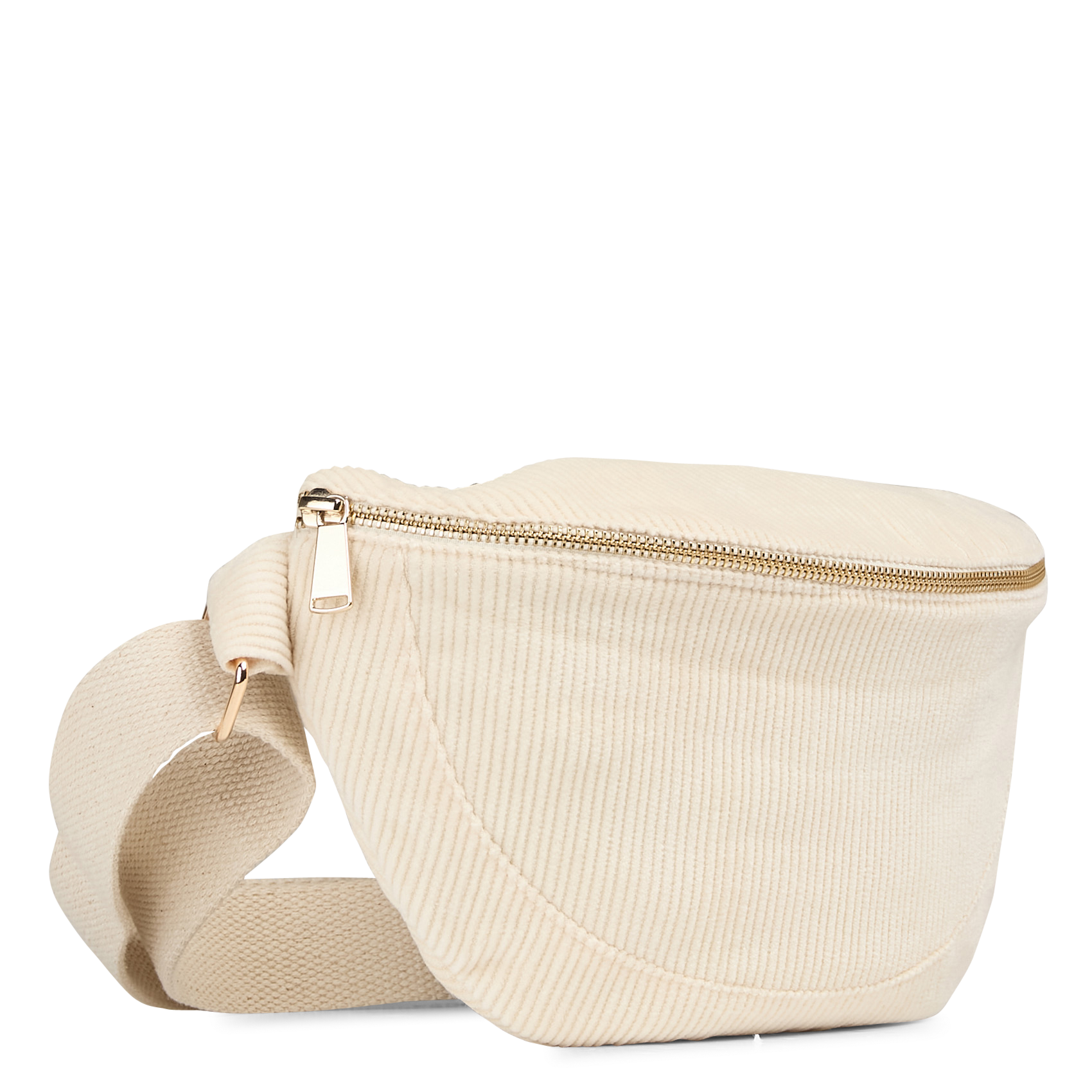 Sac banane en velours côtelé MAISON 123 Blanc