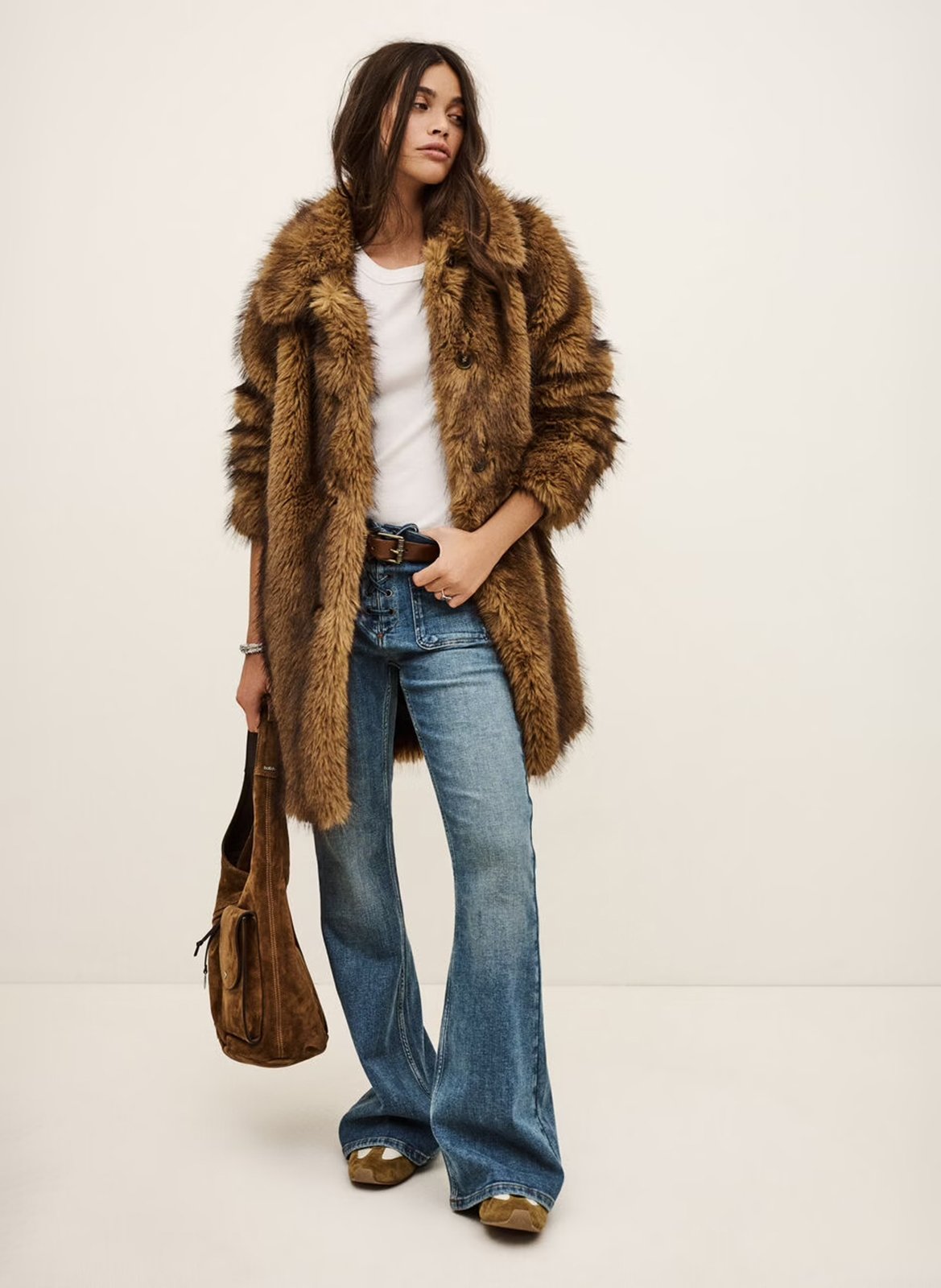 Jean flare en coton mélangé BA&SH Bleu