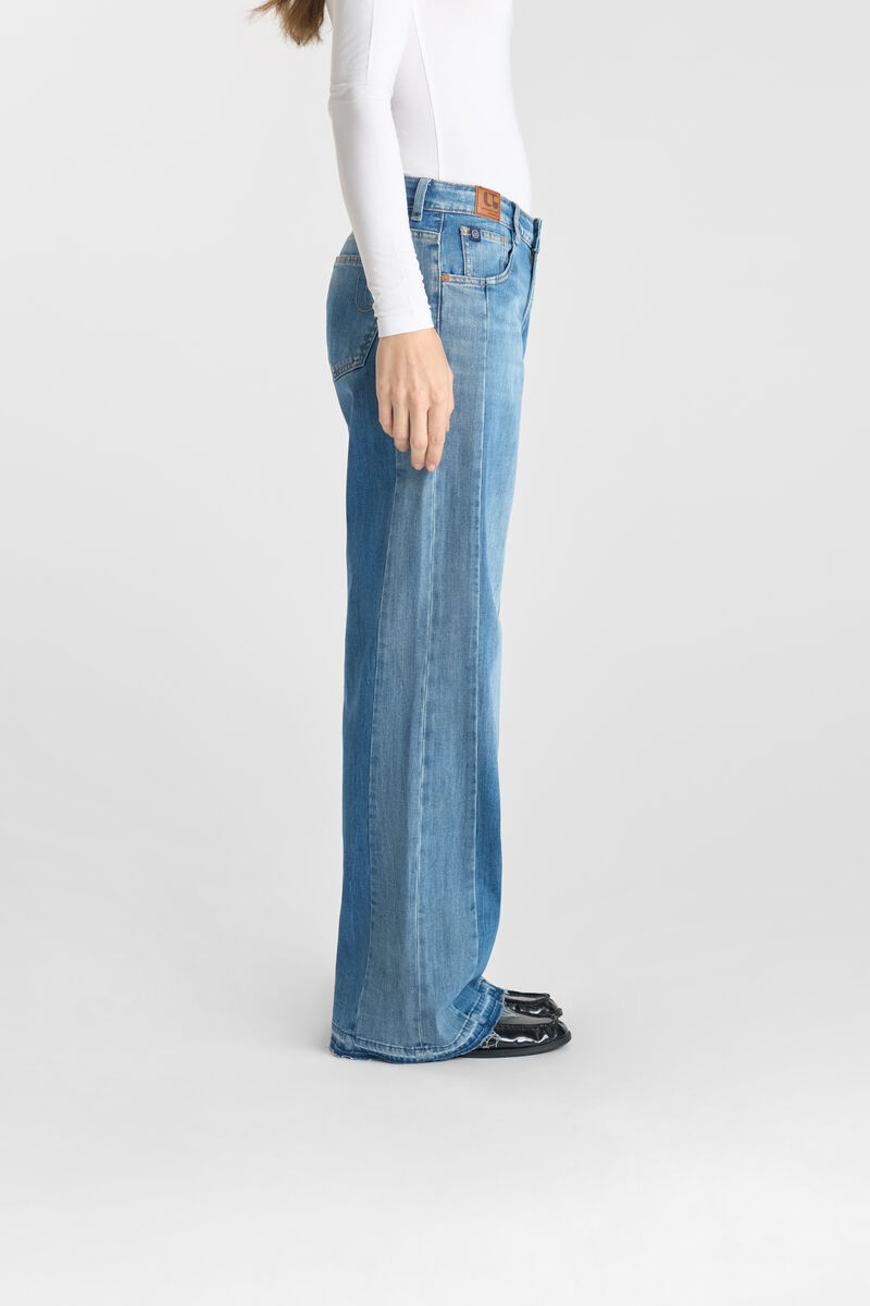 Flare wide leg jeans, length 34 LE TEMPS DES CERISES Blue