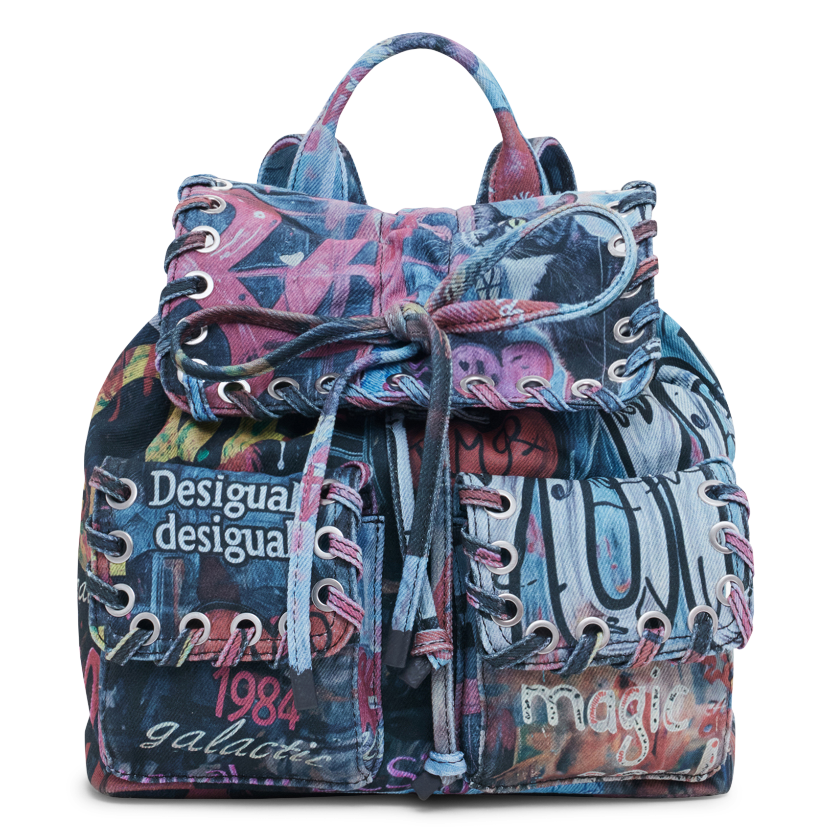 Petit sac à dos à poches imprimé DESIGUAL Multicolore