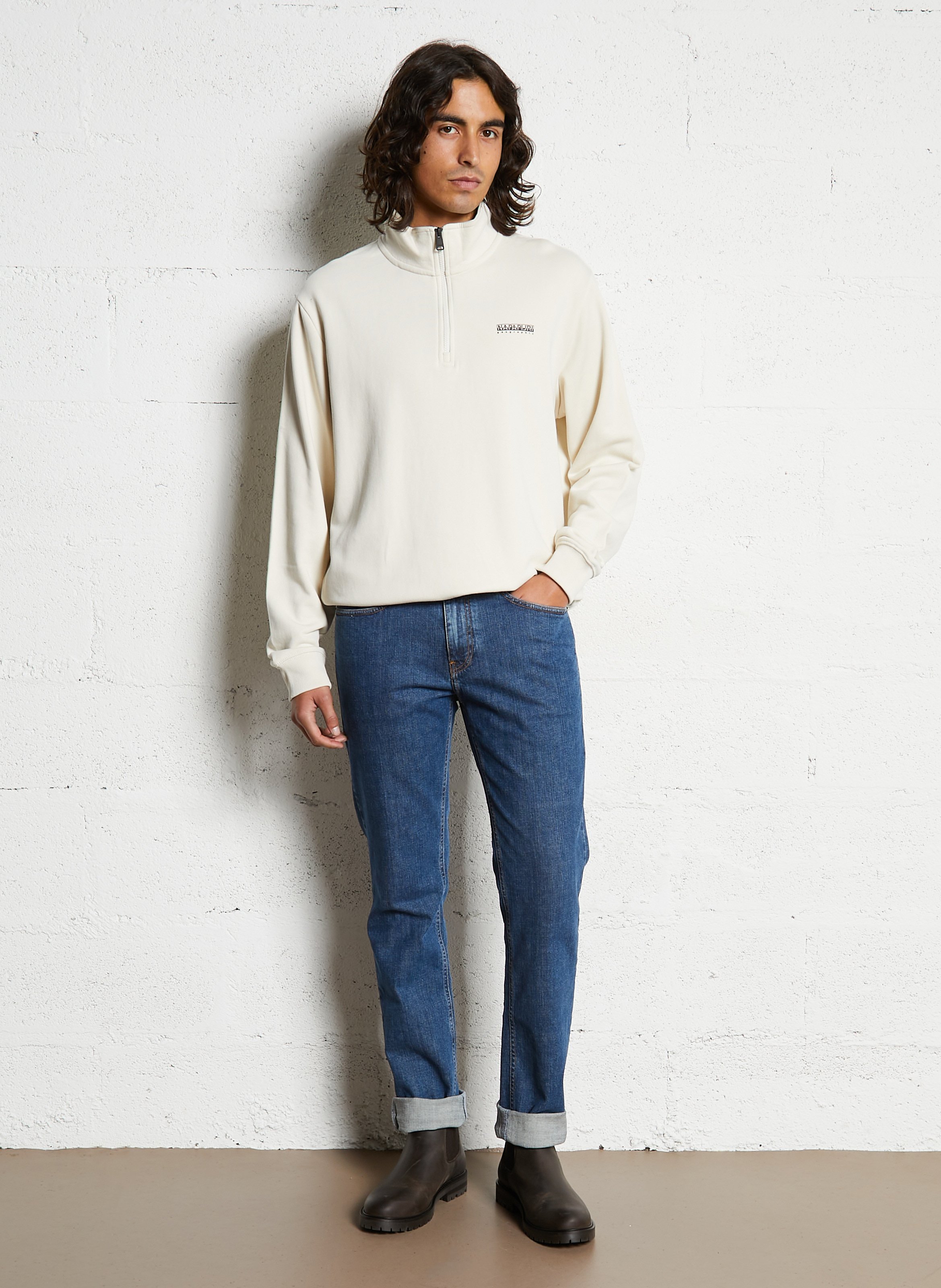 Cotton-blend straight jeans CHEVIGNON Grey