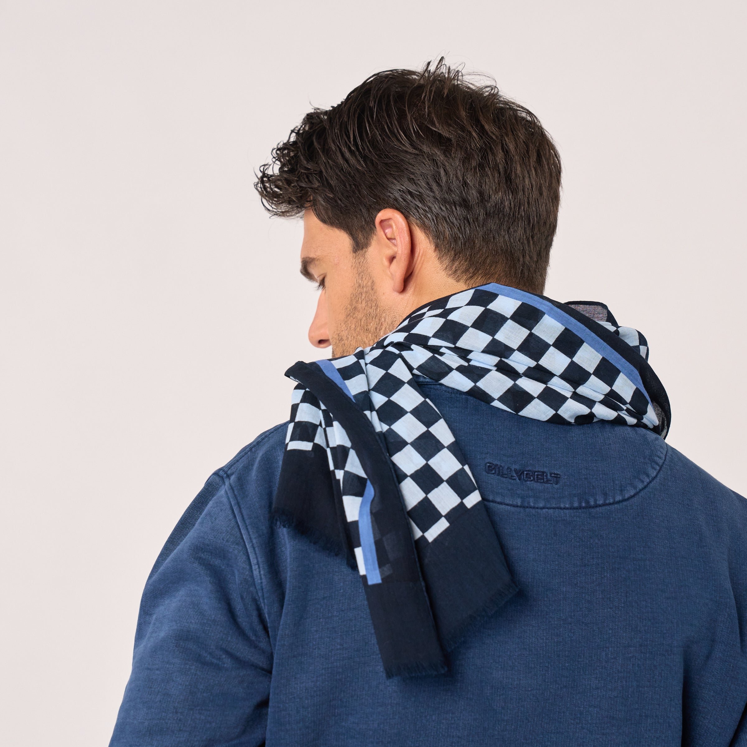Organic cotton scarf BILLYBELT Blue