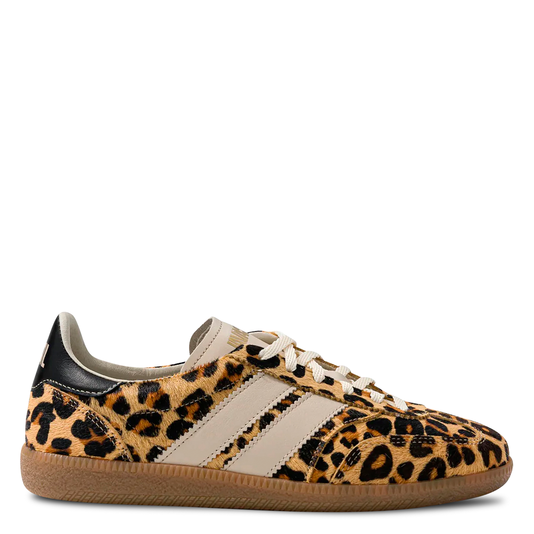 Low-top pony leather printed sneakers CAVAL Beige
