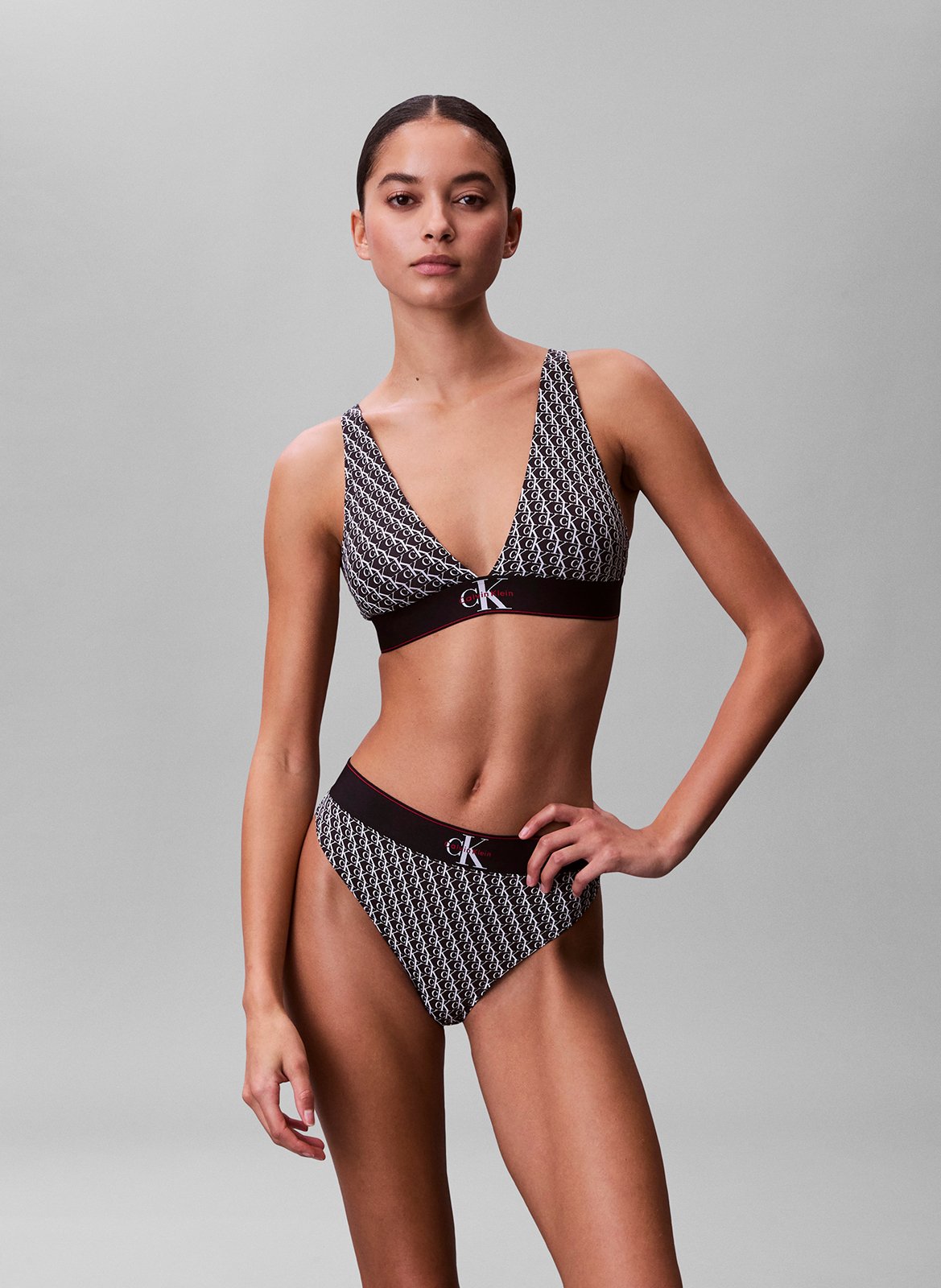 Triangle Monogram Bra CALVIN KLEIN UNDERWEAR Black