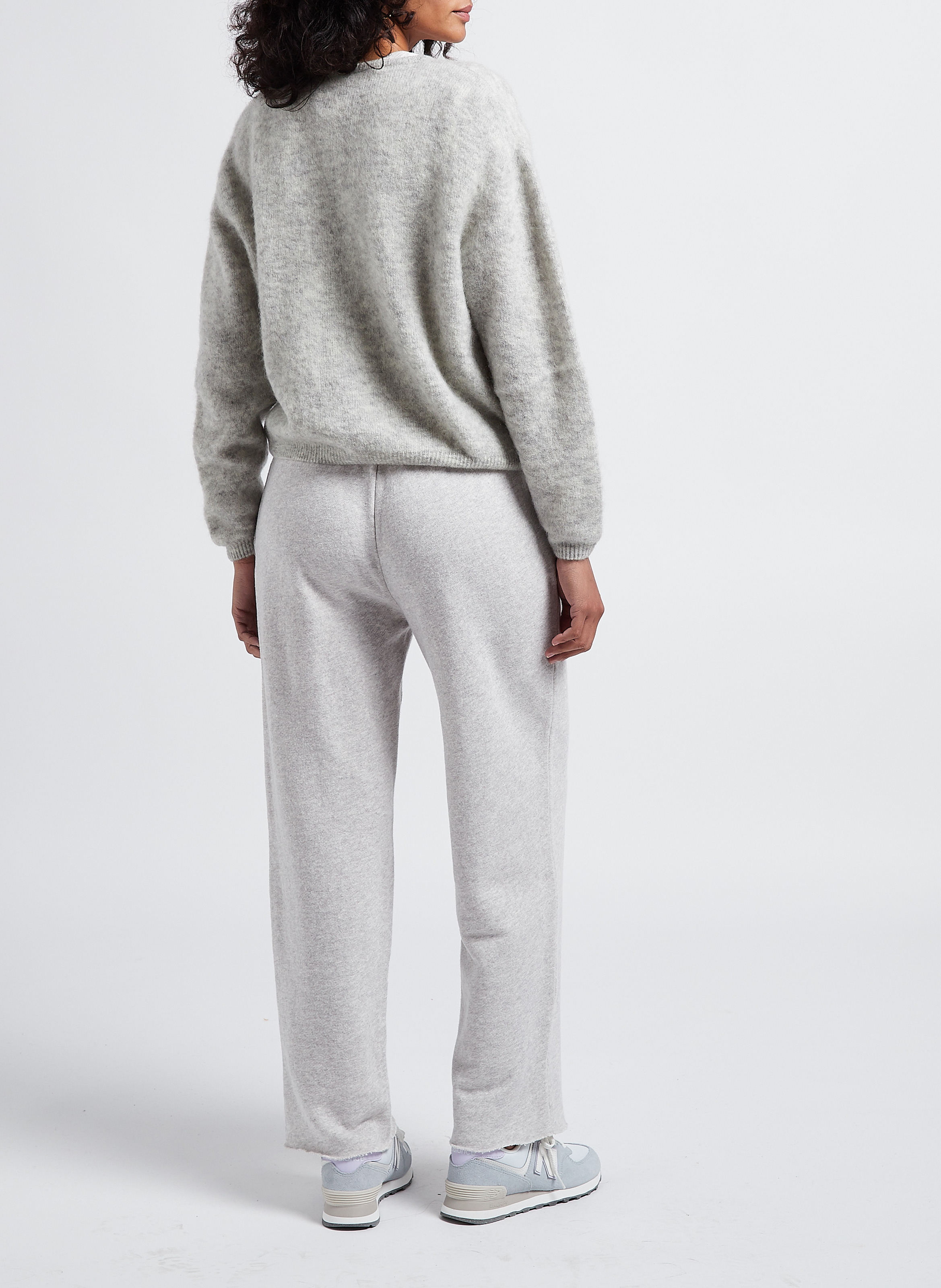 Wollmix-Strickjacke mit Rundhalskragen AMERICAN VINTAGE Grau