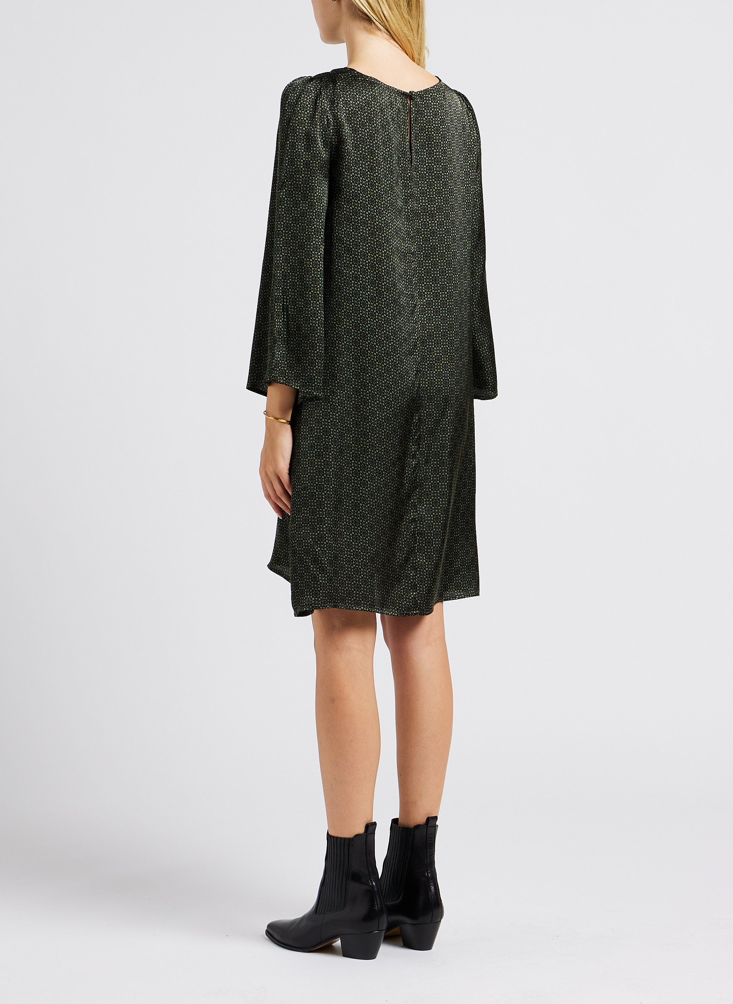 Robe col rond imprimée GRACE ET MILA Vert