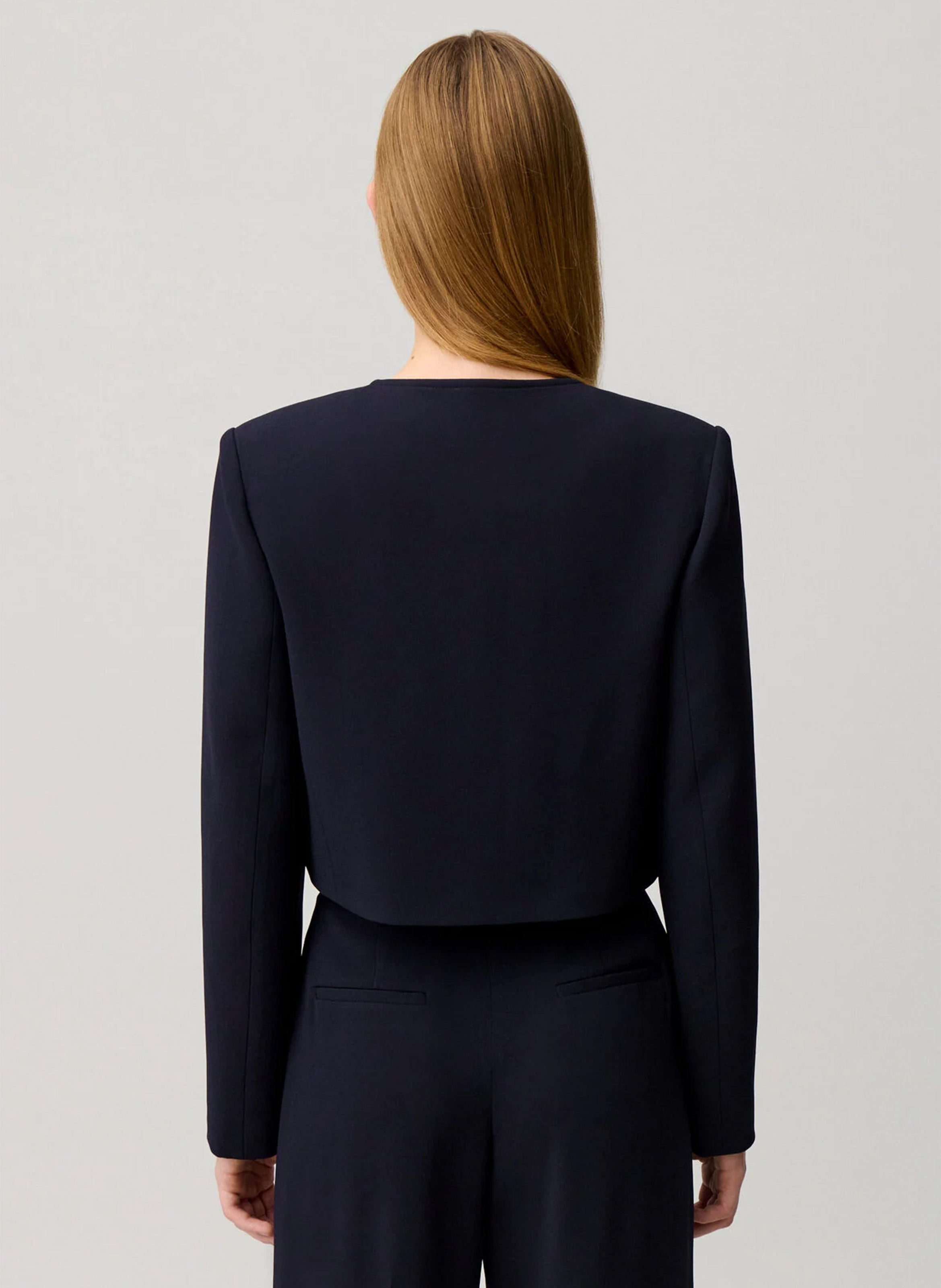 Veste boutonnée col rond unie CLAUDIE PIERLOT Noir