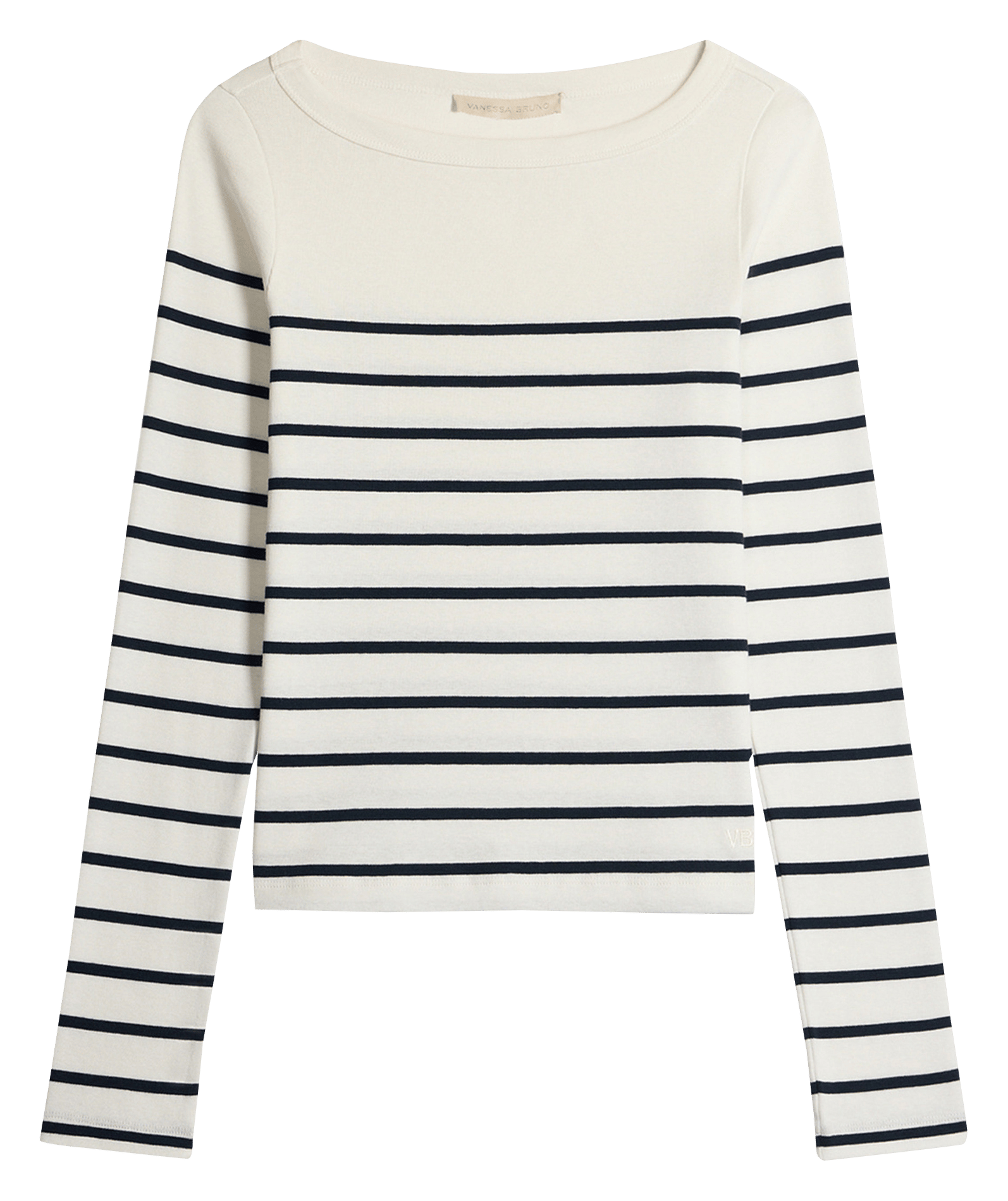 Camiseta de algodón con cuello barco VANESSA BRUNO Blanco