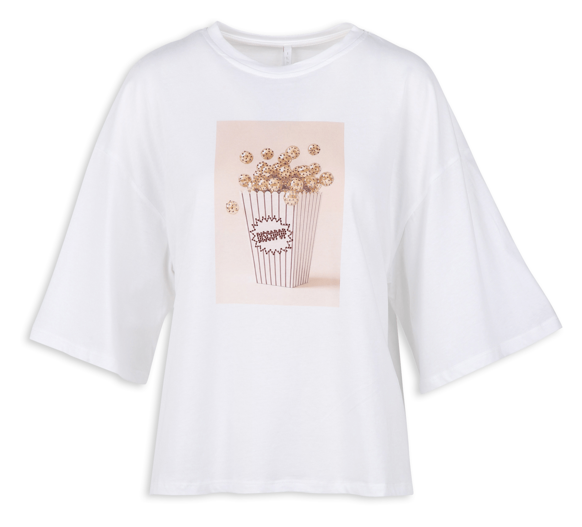 Tee-shirt ample à print strass IMPERIAL Blanc
