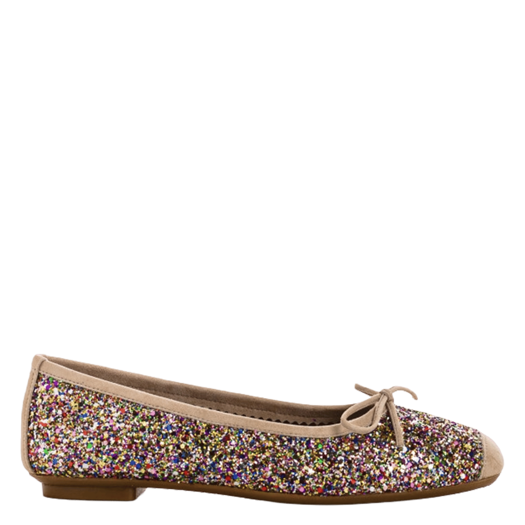 Ballet flats in sequined leather REQINS Multicolored