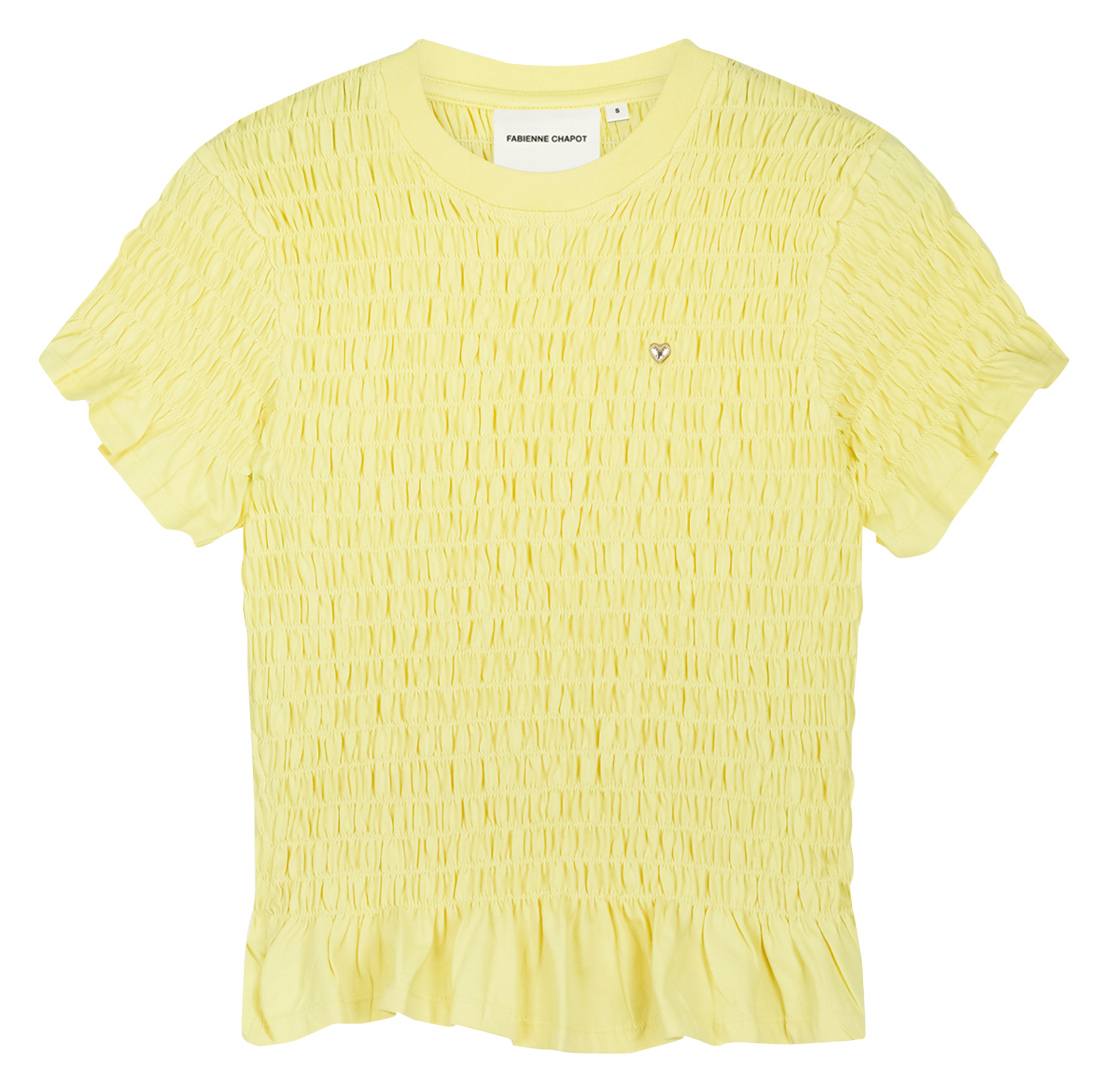 Rundhals-T-Shirt aus Bio-Baumwolle FABIENNE CHAPOT Gelb