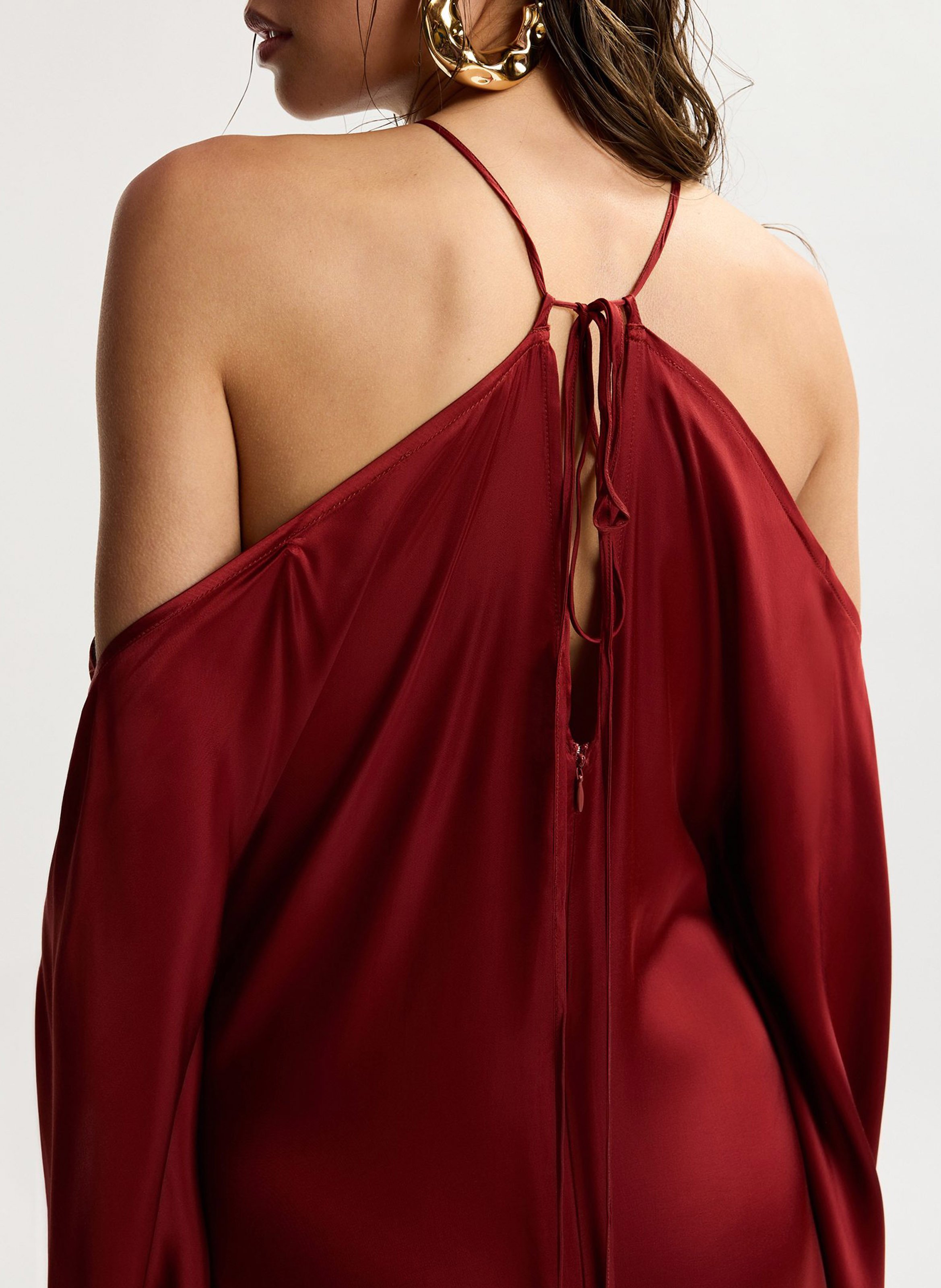 Langes einfarbiges Kleid ESSENTIEL ANTWERP Rot