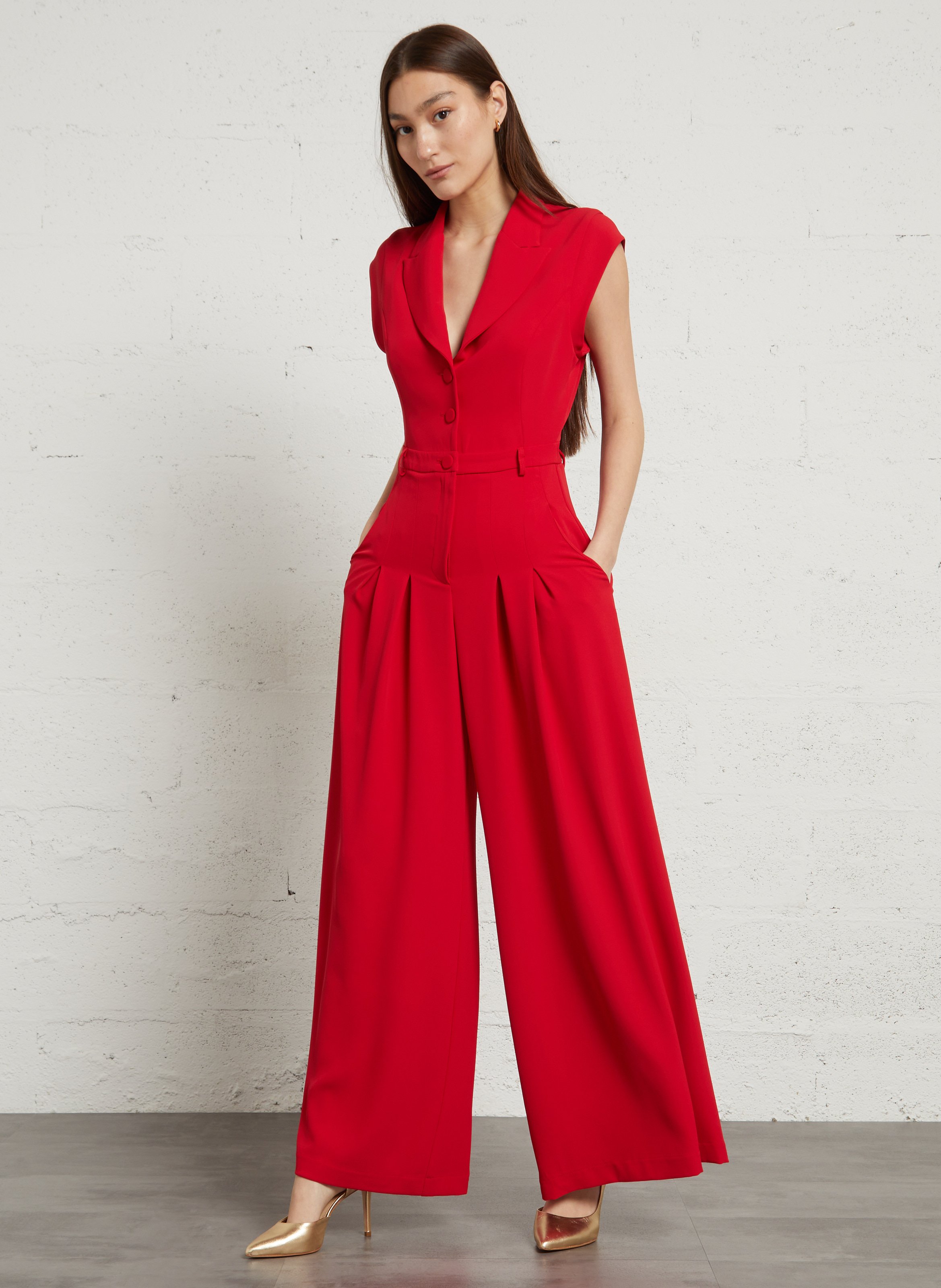 Camelia metallic leather high heels COSMOPARIS Golden