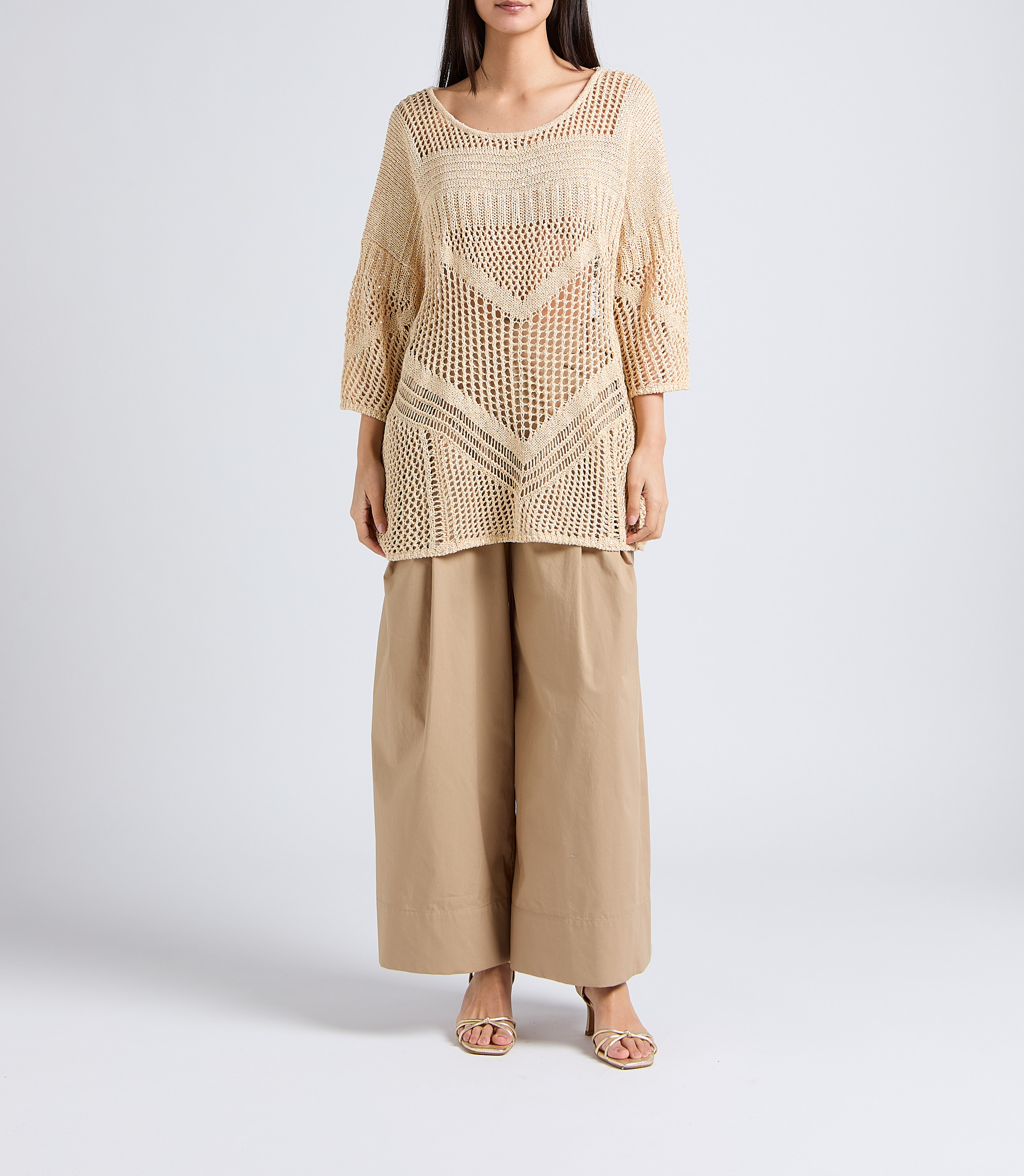 Top ample en maille ajouré  MES DEMOISELLES Doré