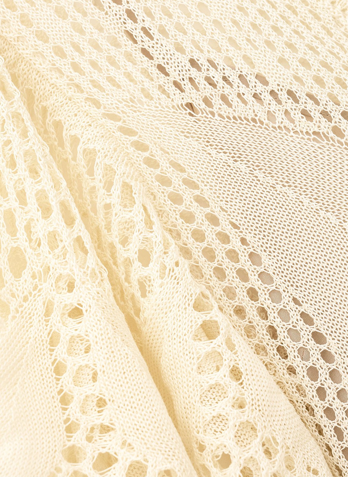 Robe longue col V en coton bio BA&SH Beige